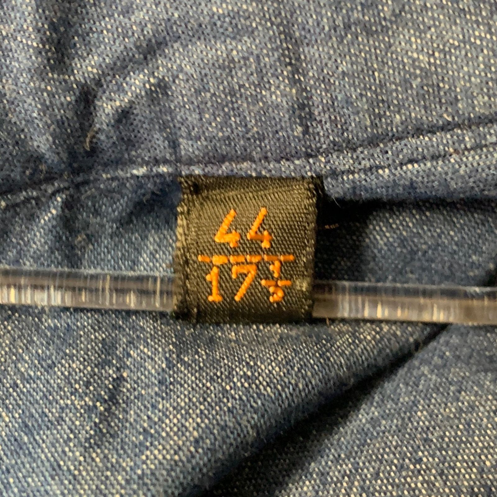 Tod's TOD'S L Navy Heather Cotton Button Down Long Sleeve Shirt Size US L / EU 52-54 / 3 - 6 Thumbnail