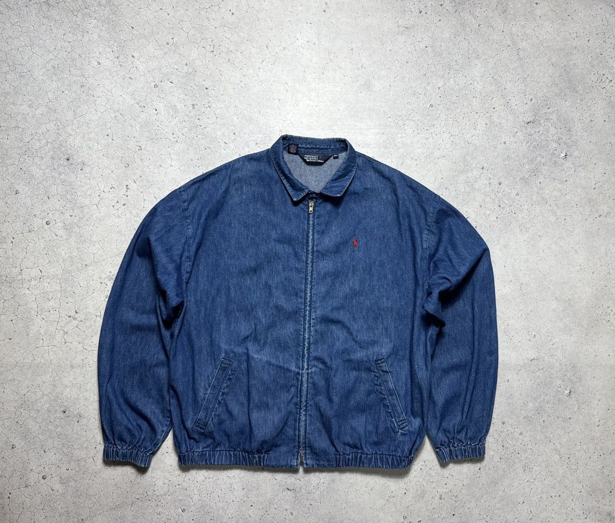 Polo Ralph Lauren Polo Ralph Lauren Denim Bomber Jacket Vintage 90’s PRL Size US XXL / EU 58 / 5 - 1 Thumbnail