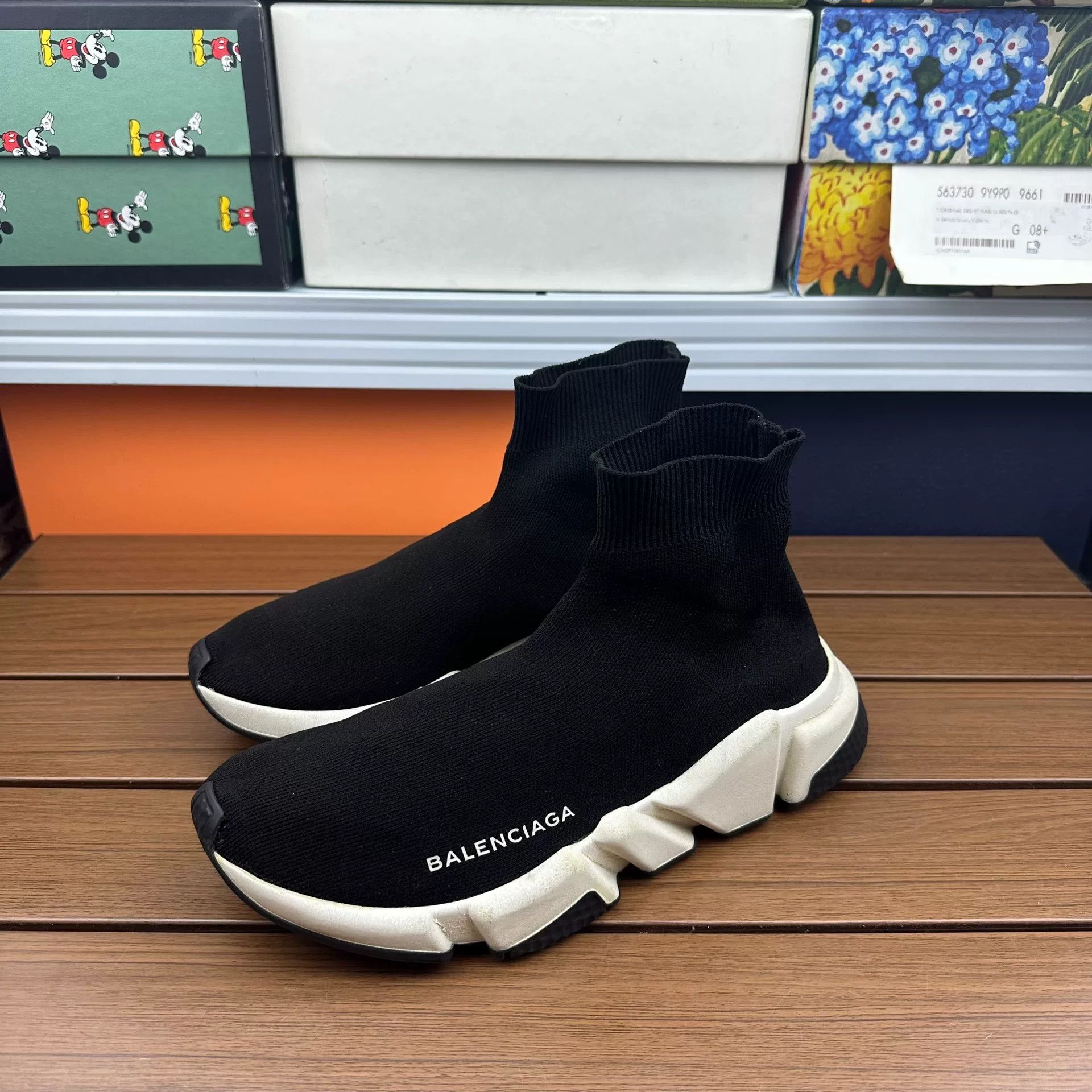 Balenciaga Balenciaga Black Hitop Sneakers it_38 Women Size US 8 / IT 38 - 1 Thumbnail