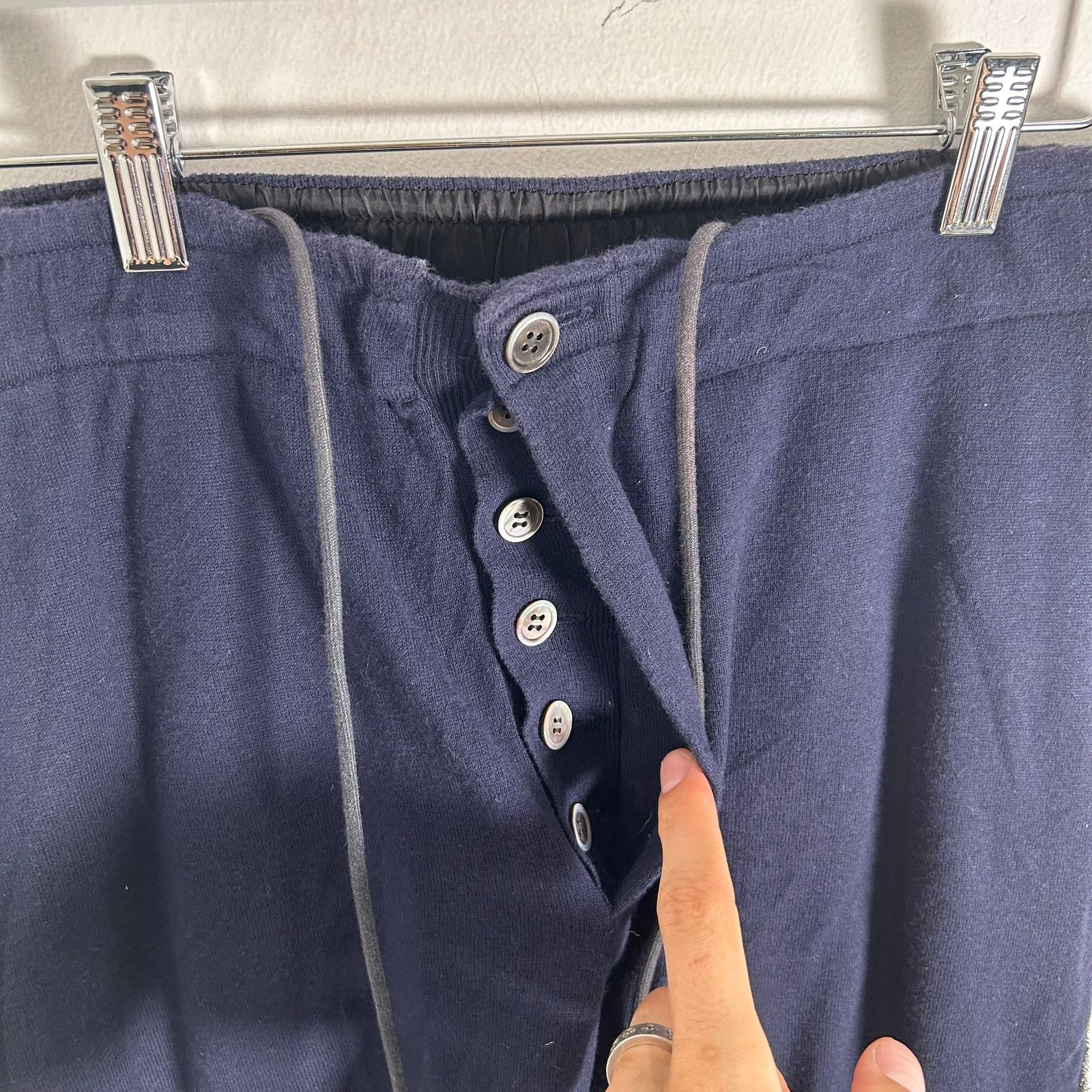 Sacai Sacai Navy Sparkle Stripe Shorts Size M Size US 32 / EU 48 - 3 Thumbnail