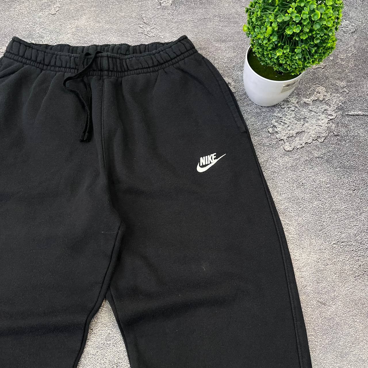 Nike Vintage Nike Black Drill Baggy Sweatpants Pants Size US 33 - 2 Thumbnail