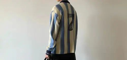 VIBE Kawakami x Miku Vintage Striped Long Sleeve Polo Shirt Size US L / EU 52-54 / 3 - 8 Thumbnail