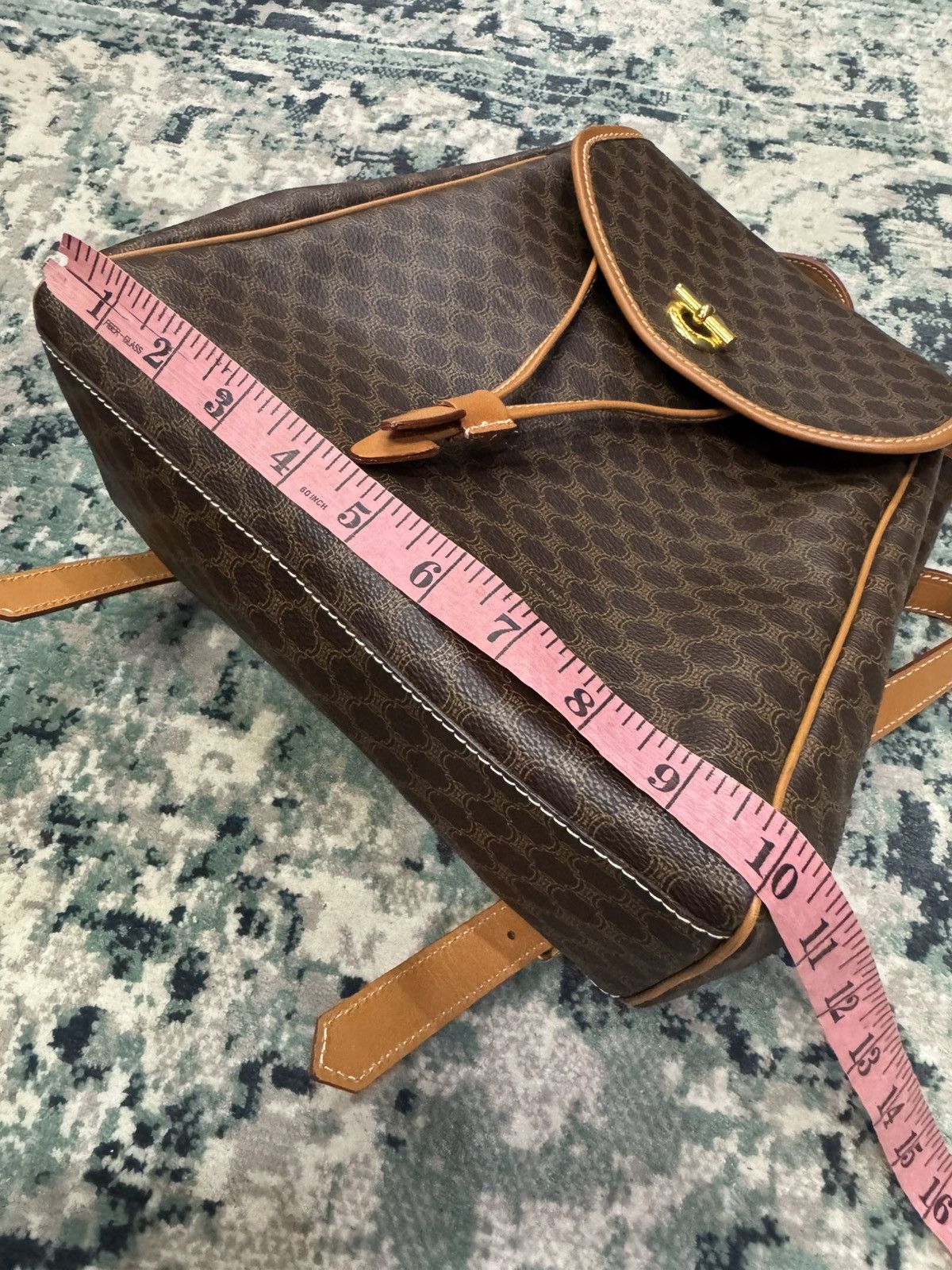 Celine CELINE C.E06-2 MACADAM MONOGRAM COATED FABRIC BAGPACK Size ONE SIZE - 12 Thumbnail