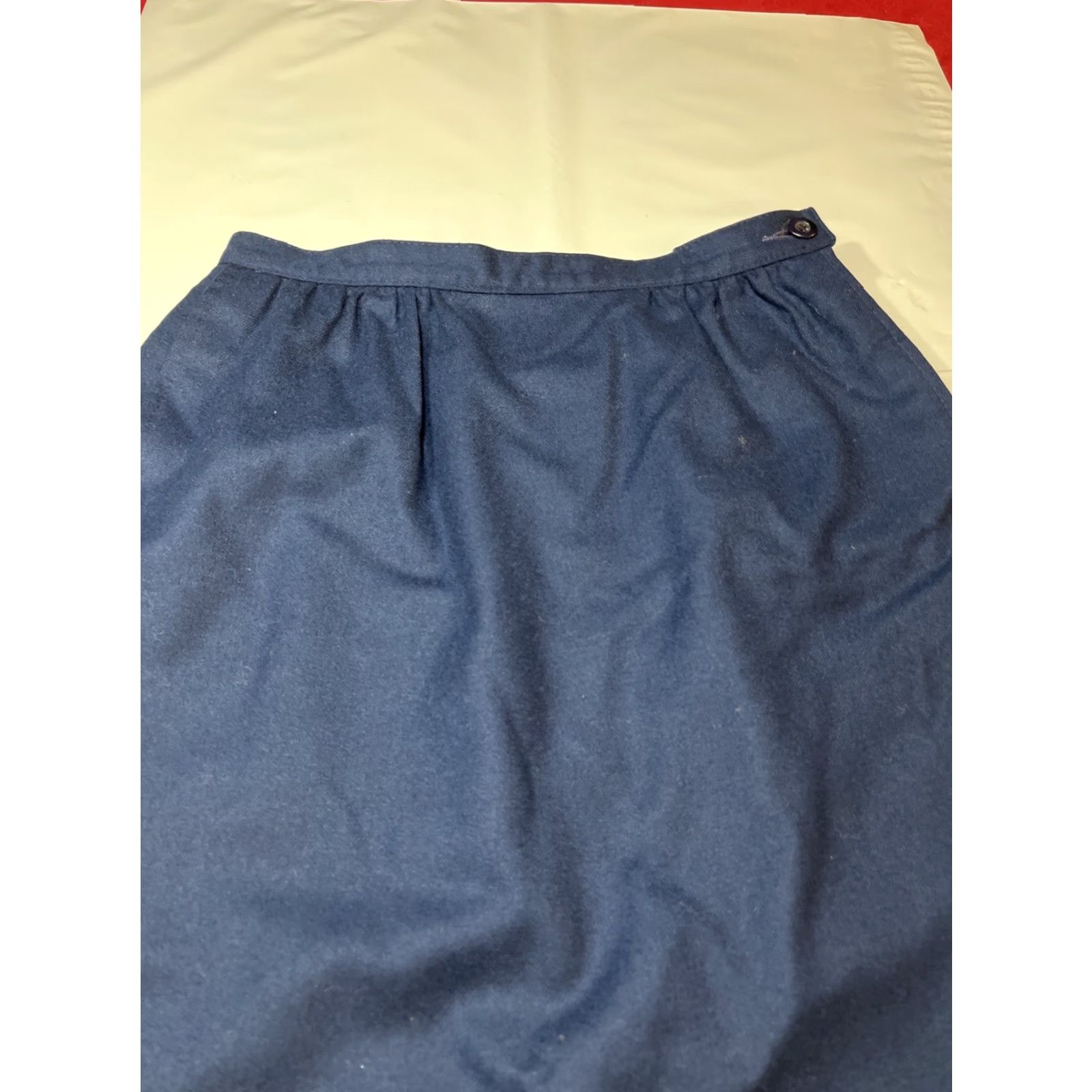Pendleton VINTAGE Pendleton Skirt Wool Midi Pleated Button Waist Side Slit 6P Petite Women Blues? Size 28" / US 6 / IT 42 - 3 Thumbnail