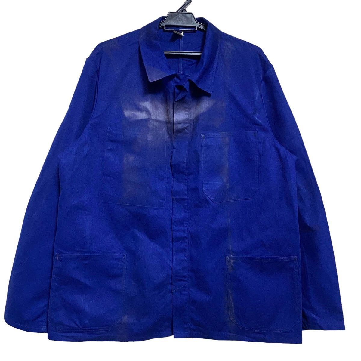 Vintage 60s Sanfor French Worker Chore Jacket Sunfaded Hbt