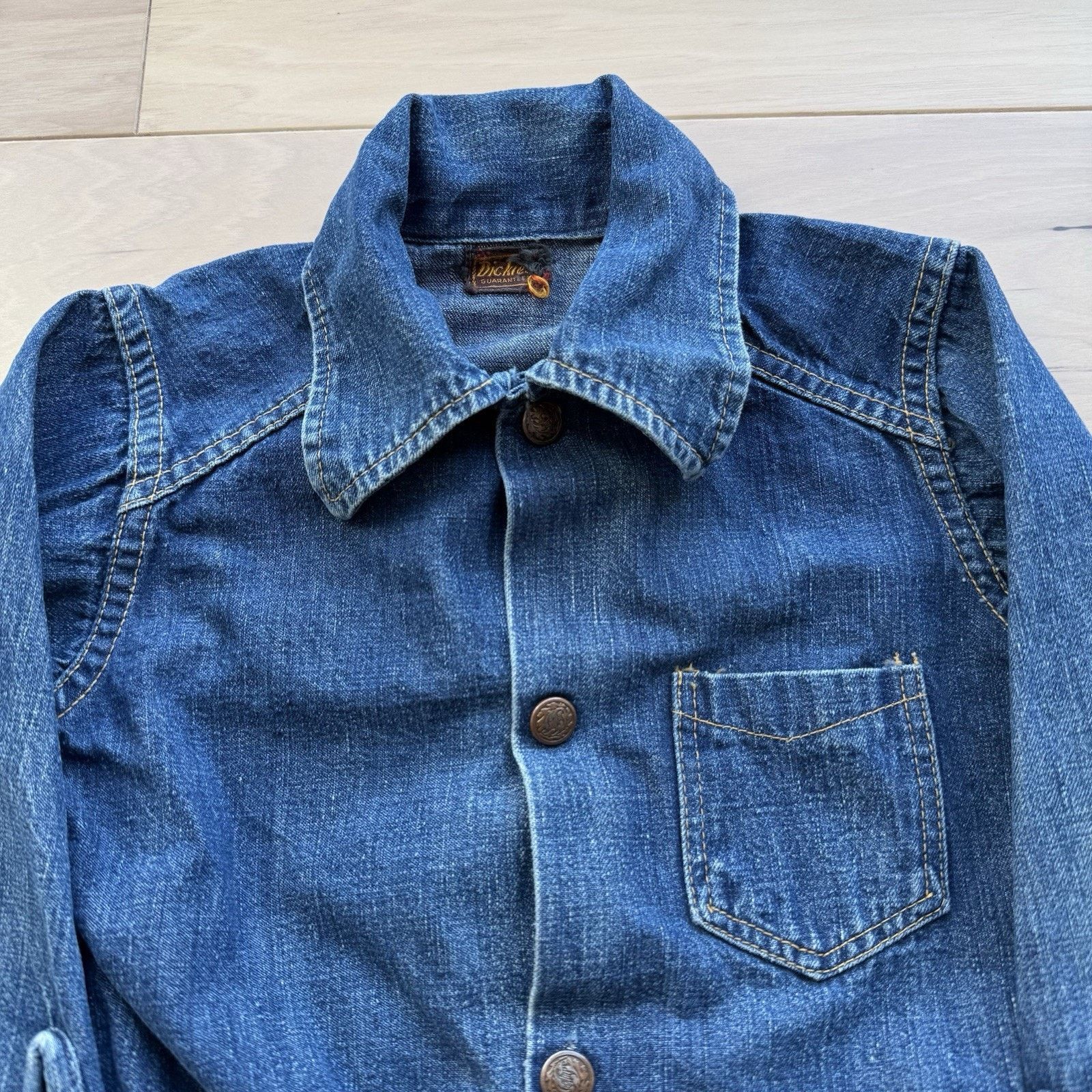 Dickies Vintage Dickies Denim Selvedge Jacket Toddler Small Blue Size US XXS / EU 40 - 3 Thumbnail
