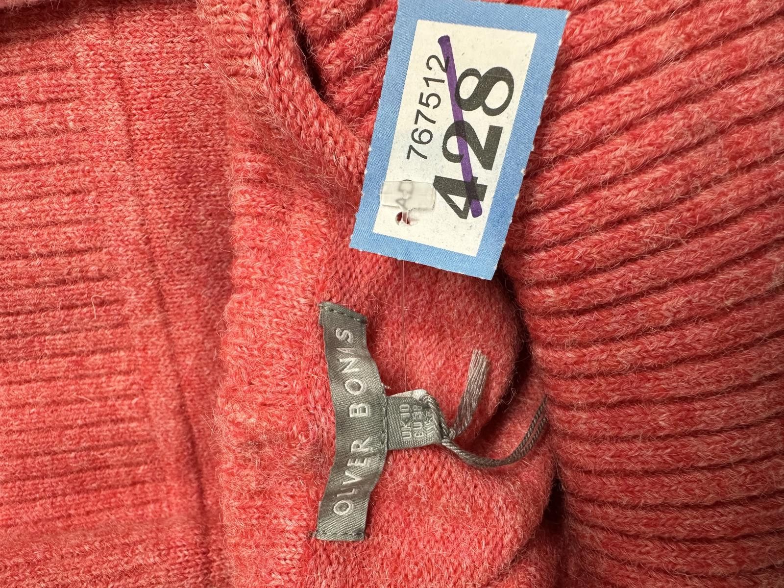 Other Oliver Bonas Pink and Coral Colourblock Turtleneck Sweater Size M / US 6-8 / IT 42-44 - 4 Thumbnail