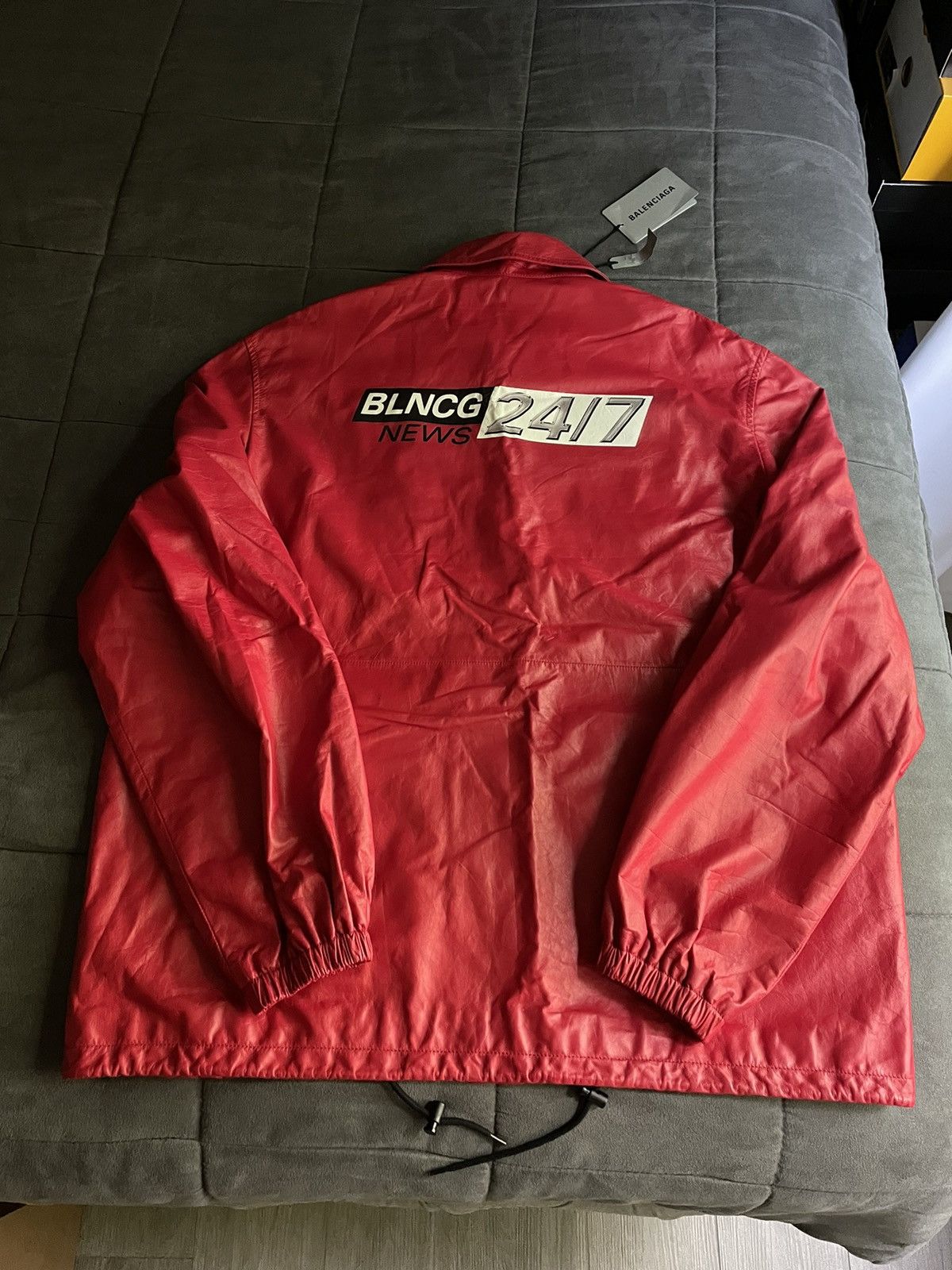 Balenciaga Balenciaga News Red Leather Jacket Size US L / EU 52-54 / 3 - 2 Thumbnail