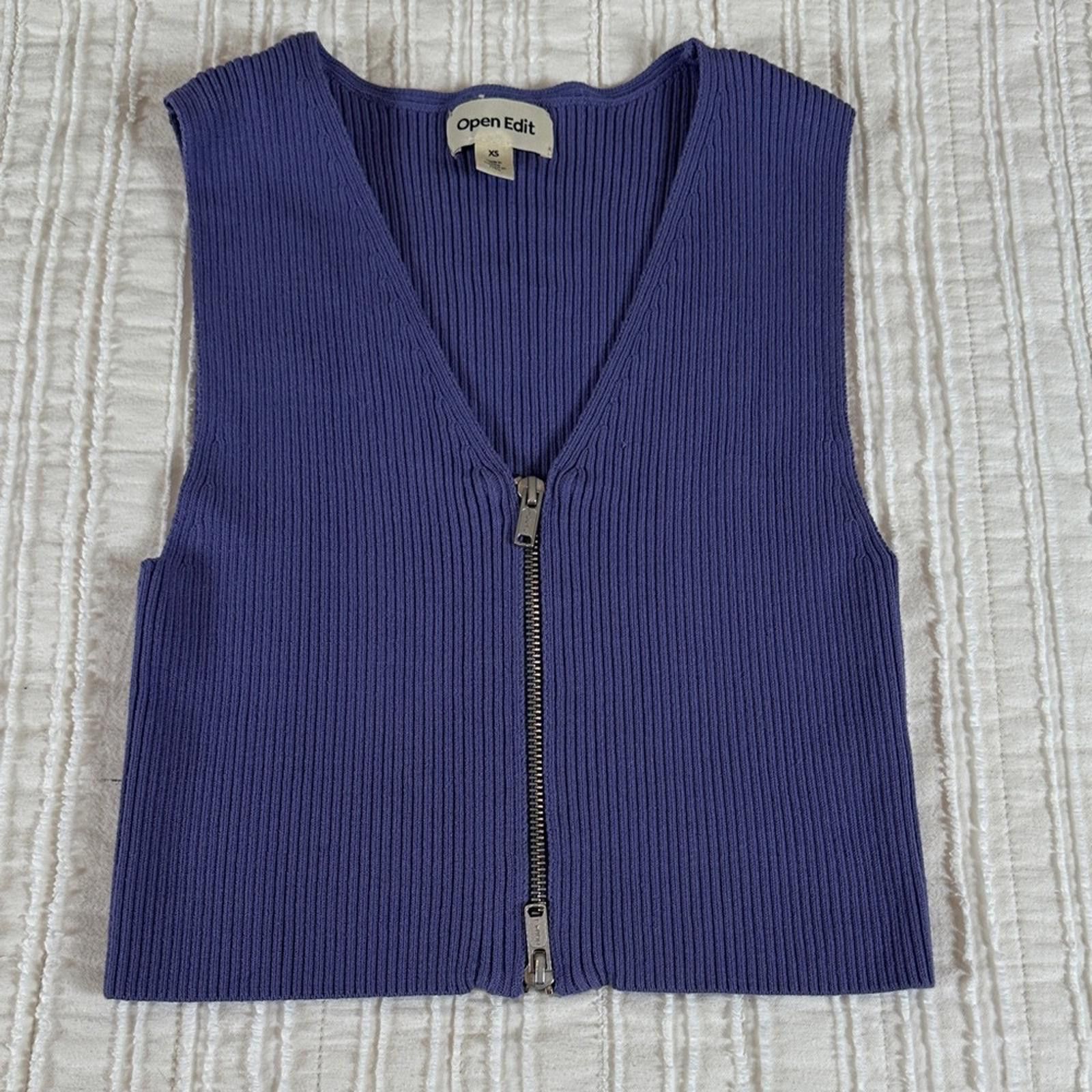 Other Open Edit Purple Twilight XS Ribbed Vest Coquette girl NWOT Size XS / US 0-2 / IT 36-38 - 2 Thumbnail