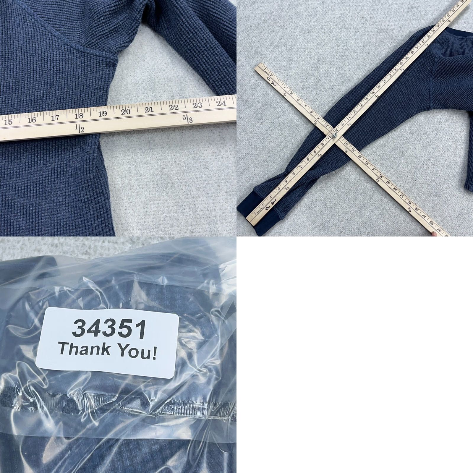 Vintage VINTAGE LL Bean Sweater Men Large Blue Waffle Knit Crewneck Thermal Pullover Signature Size US L / EU 52-54 / 3 - 8 Thumbnail