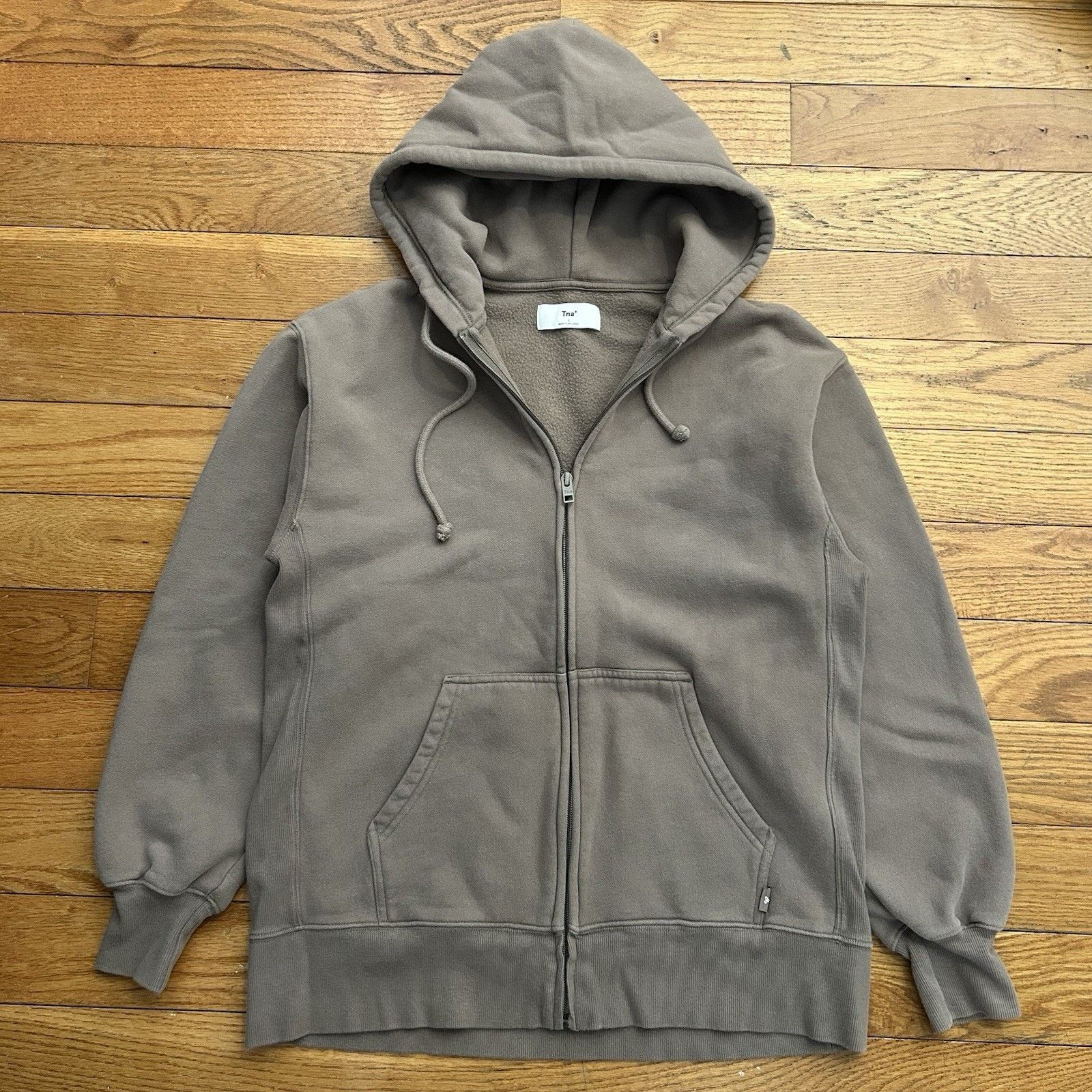 Aritzia × TNA Sweatfleece Perfect Full Zip Fleece Soft Hoodie Brown 1 Size S / US 4 / IT 40 - 1 Thumbnail