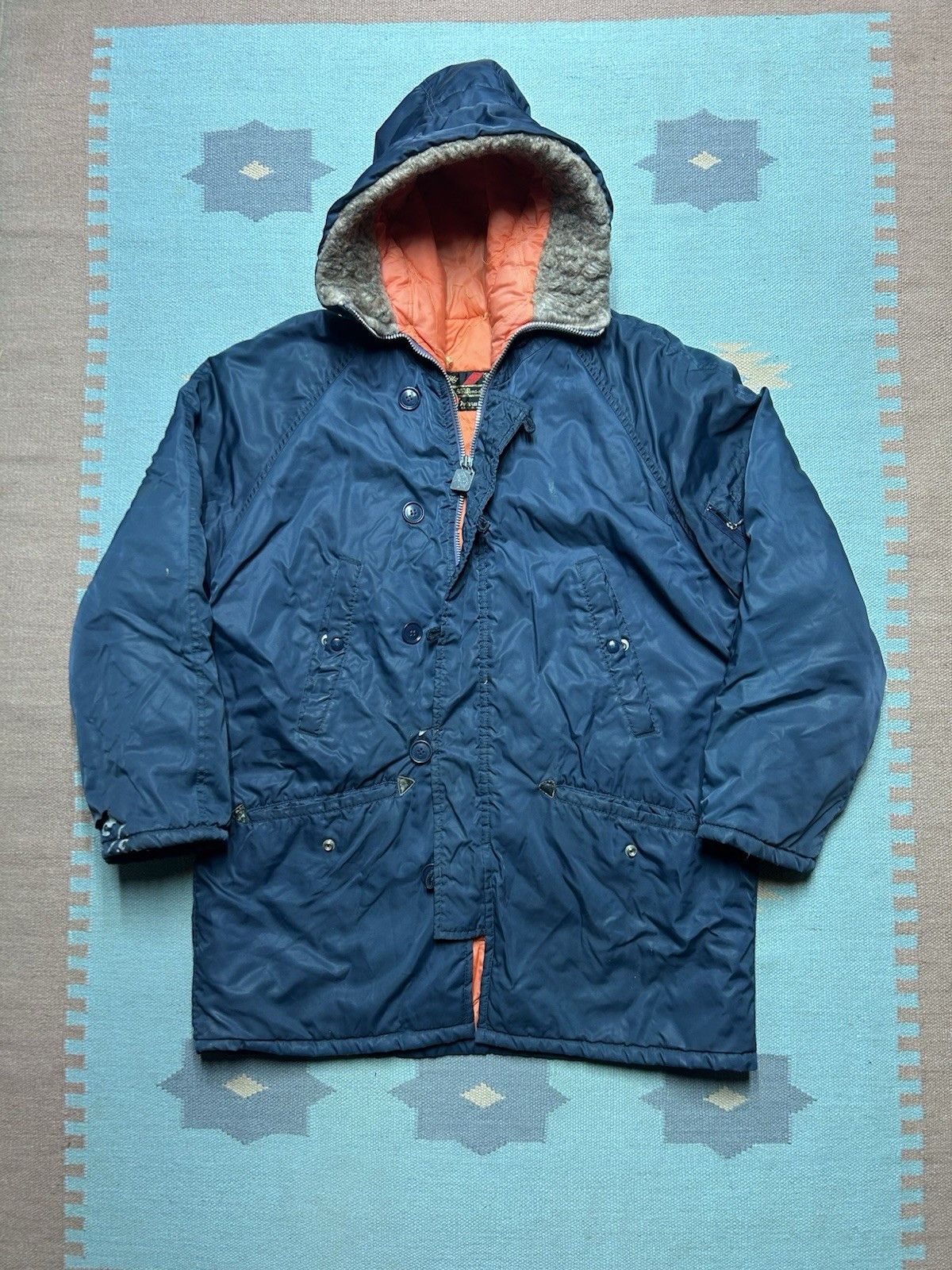 Vintage 70s sears parka jacket N-3B snorkel puffer coat XL tall READ Size US XL / EU 56 / 4 - 1 Thumbnail