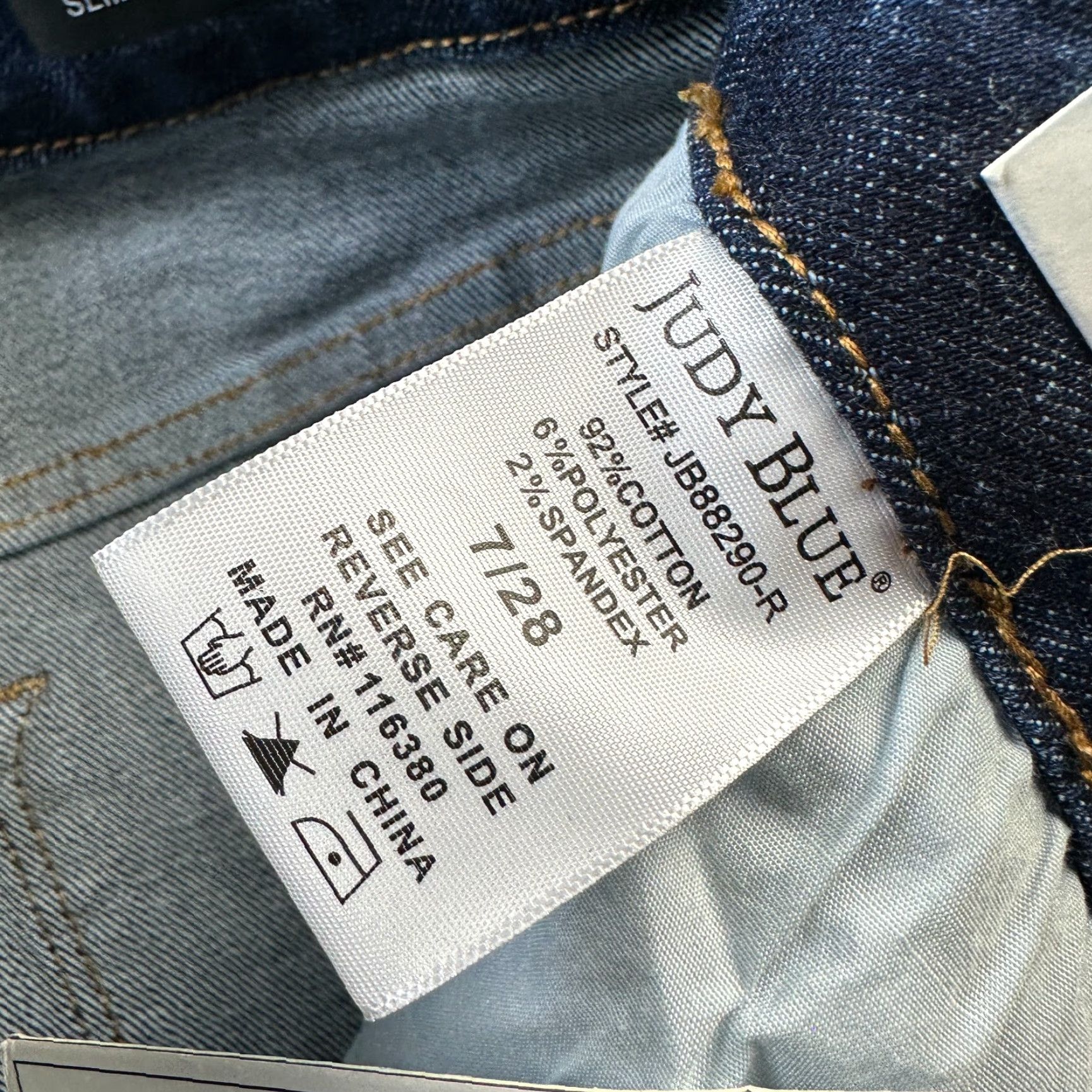 Denime Judy Blue Jeans Womens 7 28x32 Blue Denim Slim Bootcut Size 28" / US 6 / IT 42 - 6 Thumbnail