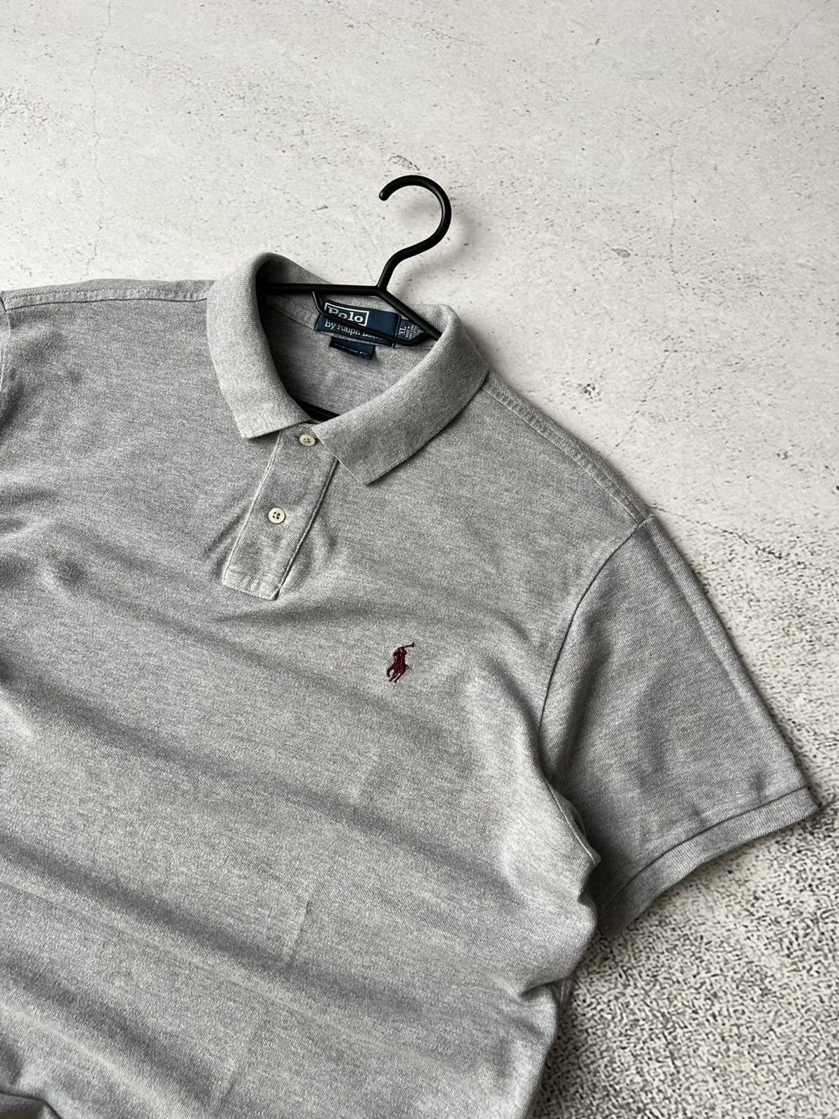 Polo Ralph Lauren ⬜️ Vintage Ralph Lauren Grey Polo Shirt XL – Red Pony Size US XL / EU 56 / 4 - 3 Thumbnail