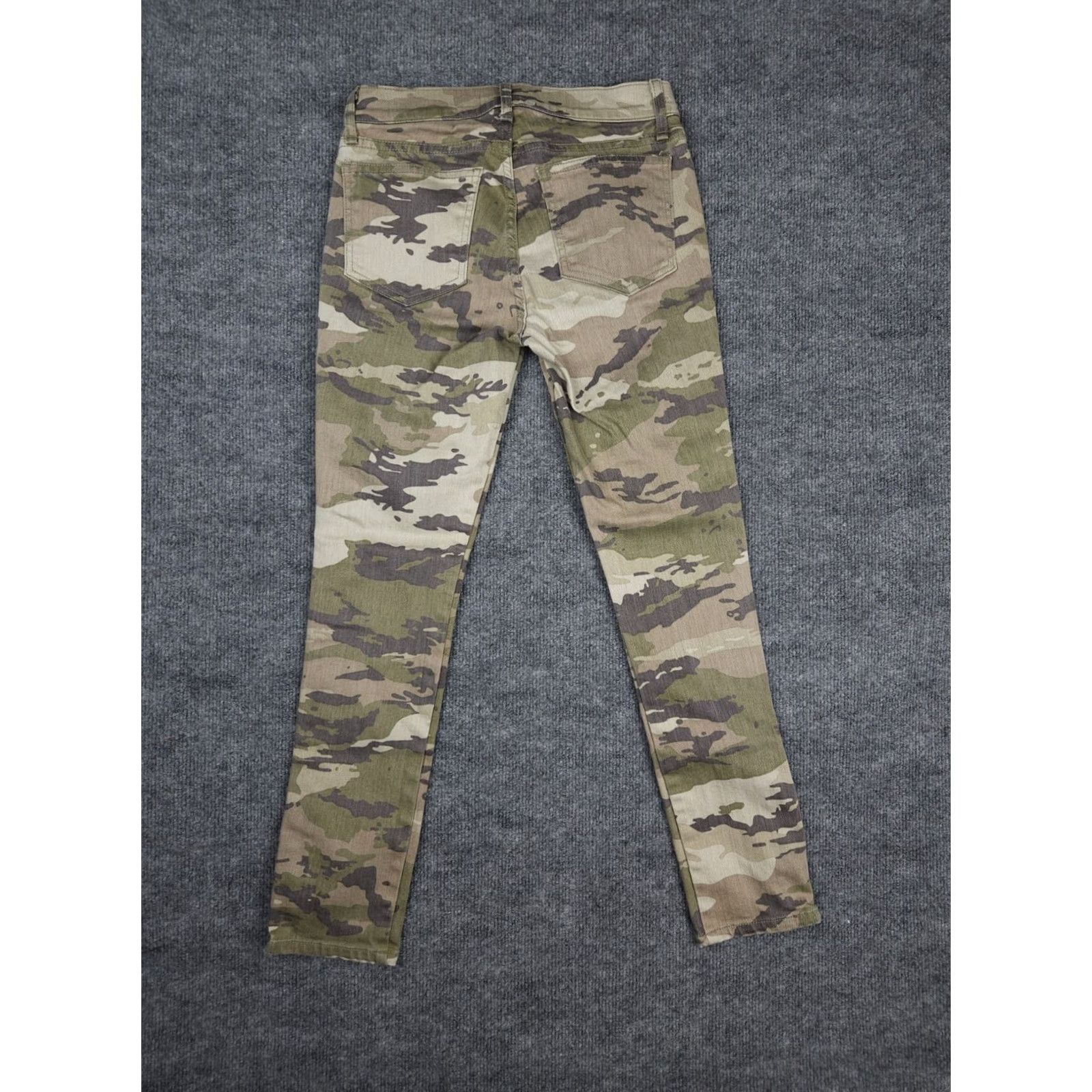 Ramy Brook Ramy Brook Camo Pants Women Slim Fit Zip Ankles Low Rise 25 x 25 Green Denim Stretch 5-Pocket Moto Pattern Jeans Size 42" / US 20 - 2 Thumbnail