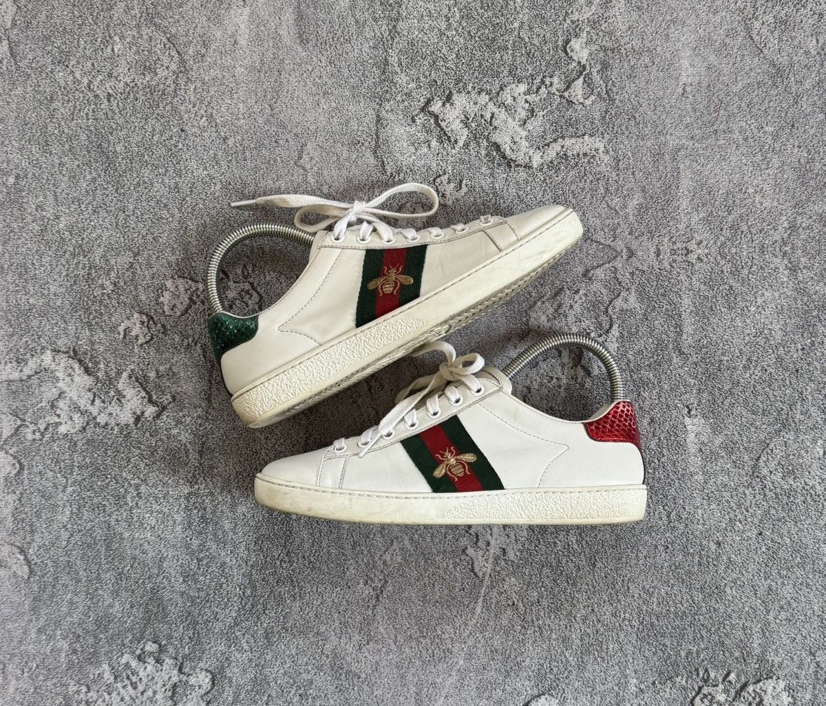 Gucci 36size white ACE leather low top sneakers shoes 431942