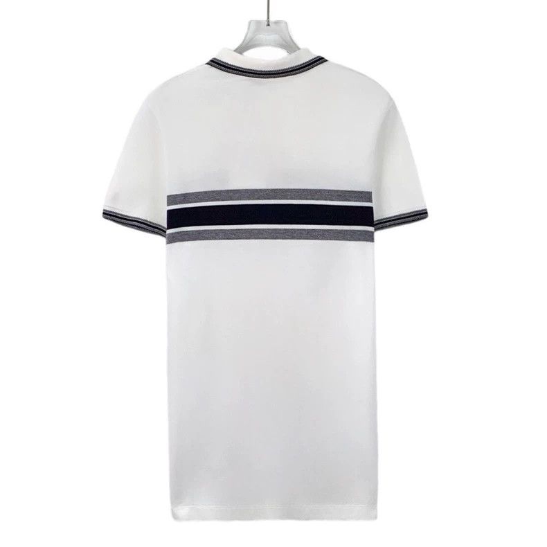 Dior Dior White striped letter inlaid cotton lapel short-sleeve Size S / US 4 / IT 40 - 2 Thumbnail
