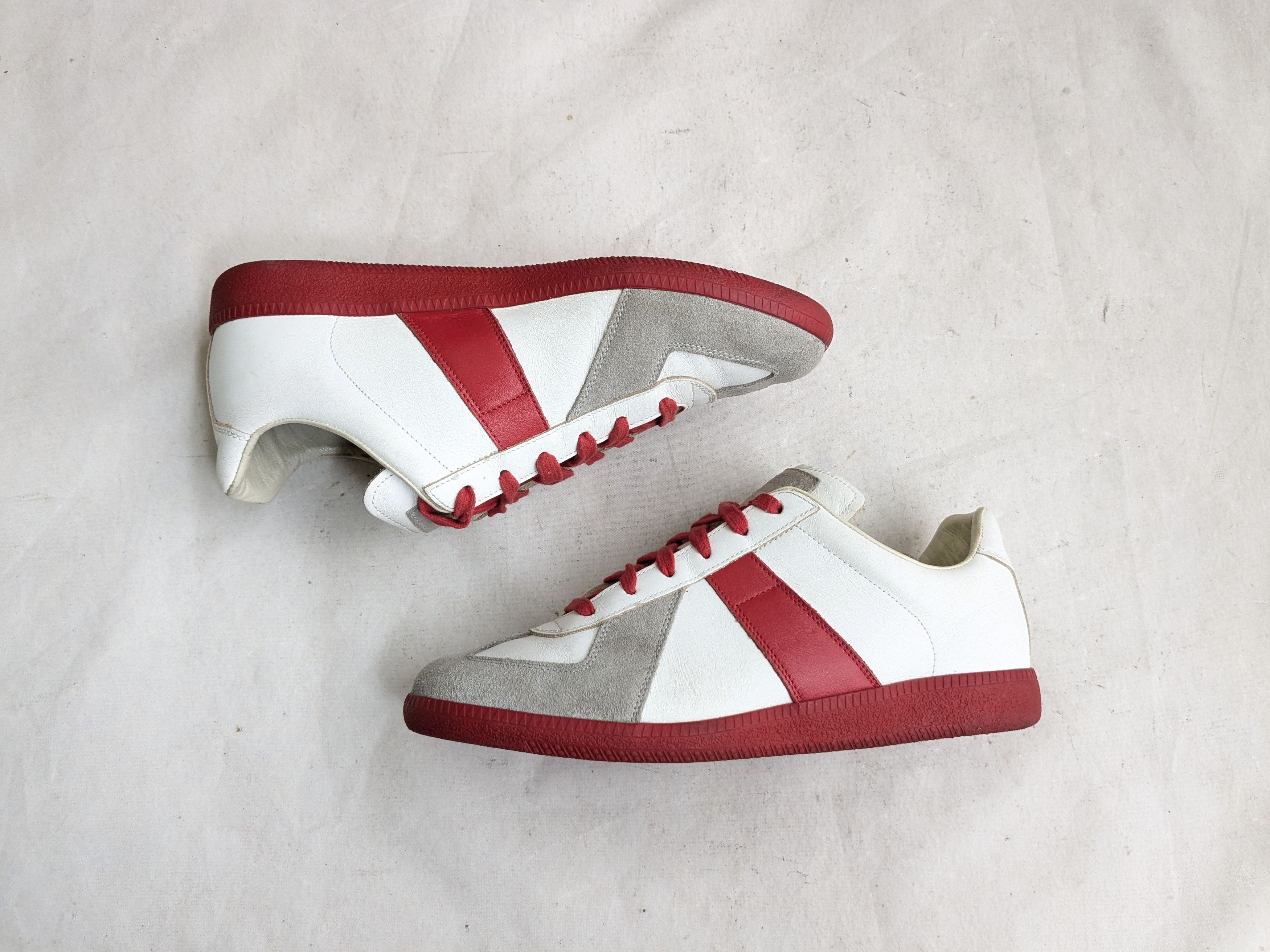Maison Margiela Maison Margiela GAT Replica White Gray Red 8 41 Size US 8 / EU 41 - 4 Thumbnail