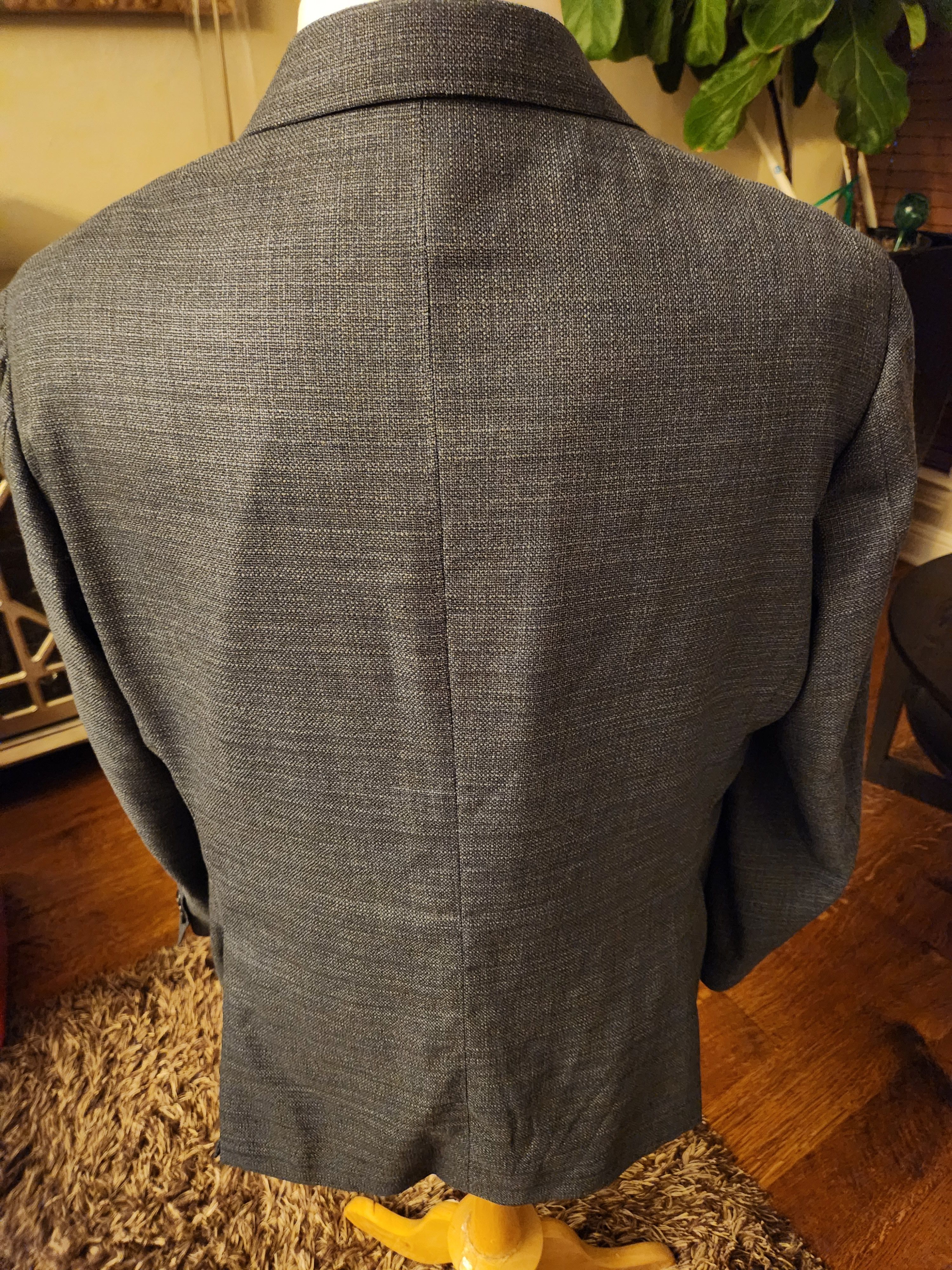 Other NWOT Santorelli Men's Blue 100% Wool Blazer Size 46R - 3 Thumbnail