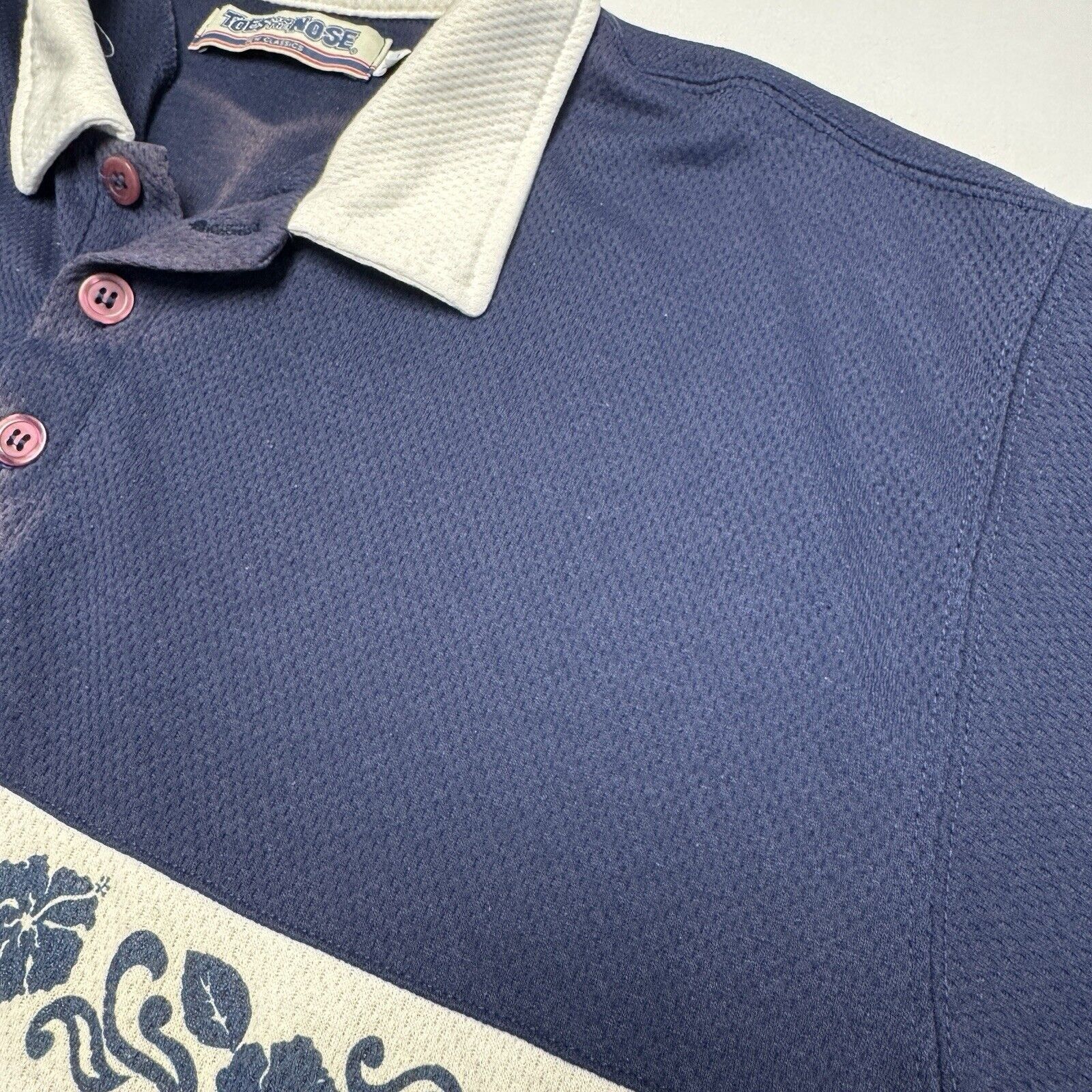 Vintage Vintage Toes On The Nose Polo Shirt Mens XL Blue 90s Y2k Sur Size US XL / EU 56 / 4 - 7 Thumbnail