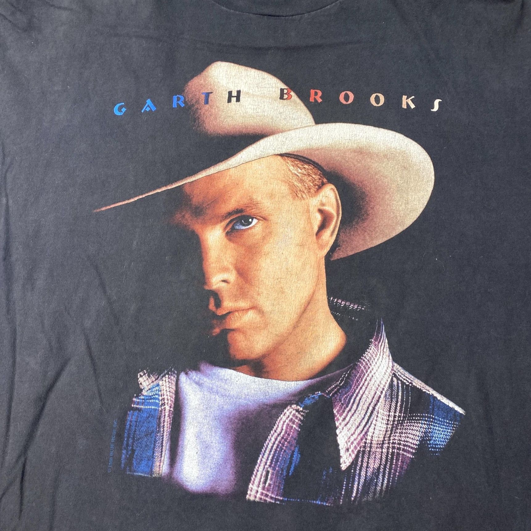 Hanes Vintage Garth Brooks Shirt Mens 2XL Black Tour Concert Double Sided Graphic 90s Size US XXL / EU 58 / 5 - 2 Thumbnail