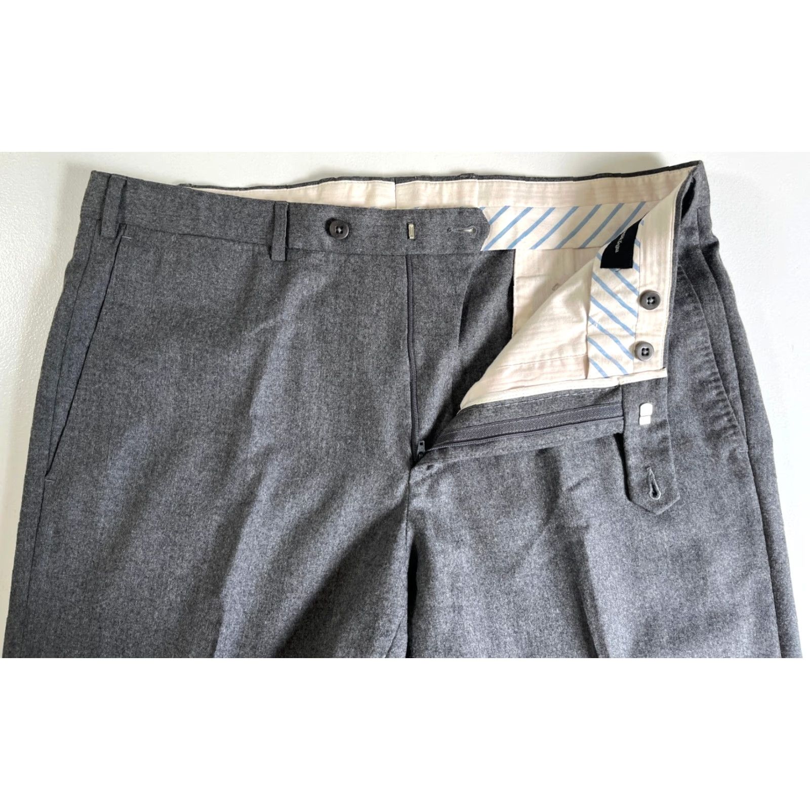 Ermenegildo Zegna Ermenegildo Zegna Men's Wool Pants Gray Sz 36 Size US 36 / EU 52 - 6 Thumbnail