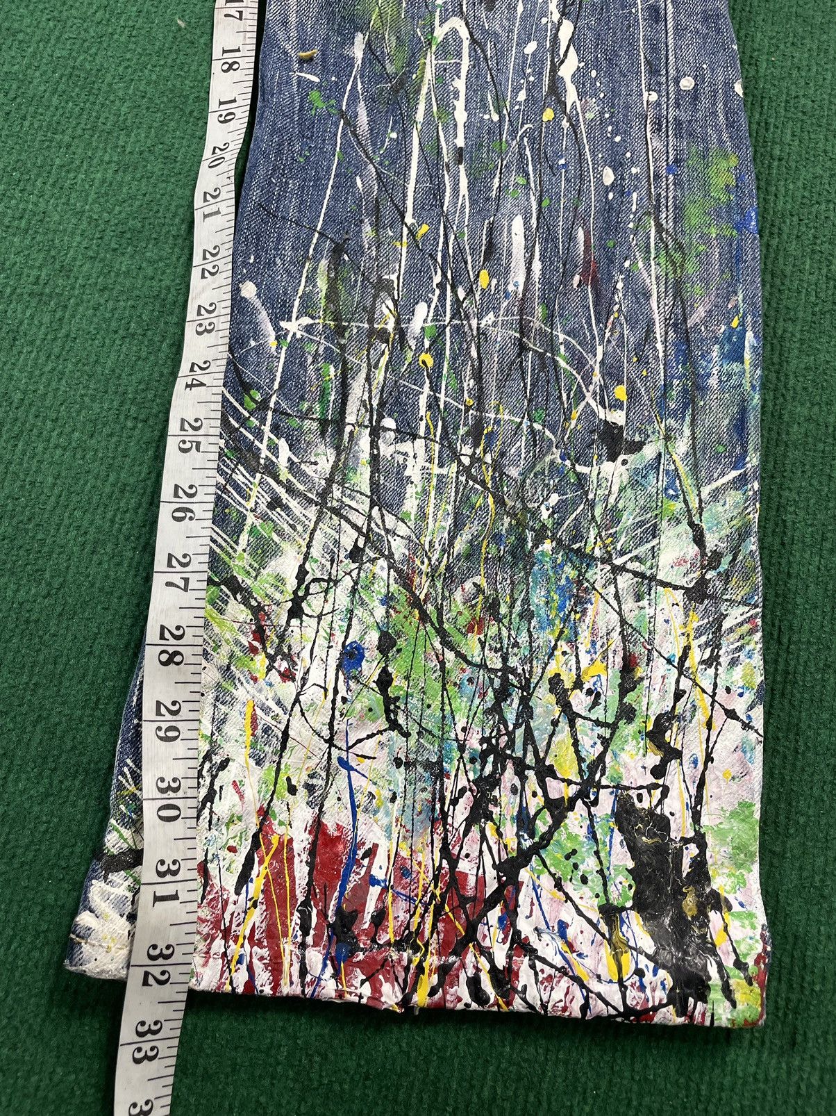 Levi's Levis Paint Splatter Flair Cutting Very Rare Jeans Size US 32 / EU 48 - 14 Thumbnail