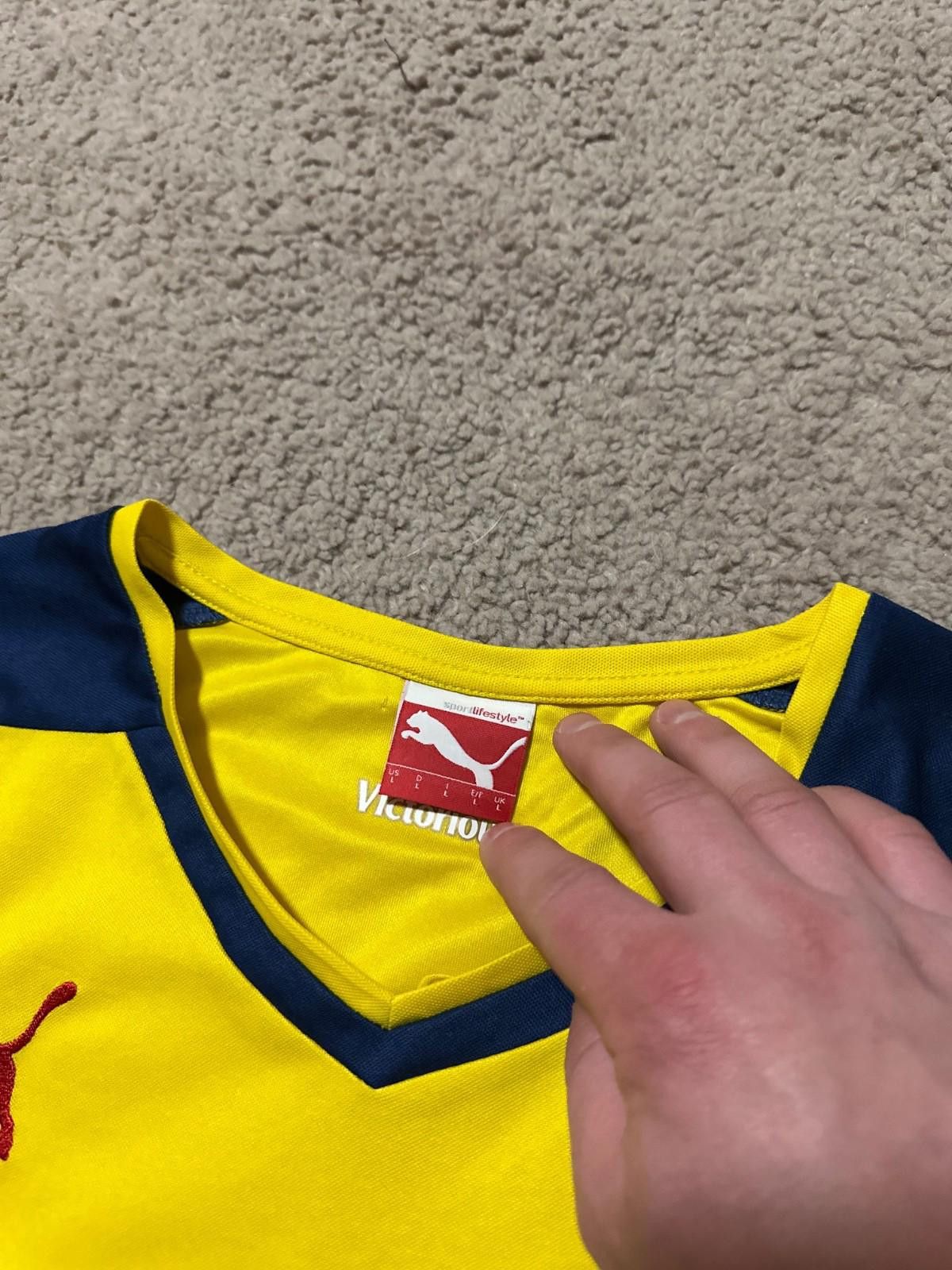 Puma Arsenal 2014/2015 Puma Away Football Shirt Soccer Jersey Size US L / EU 52-54 / 3 - 4 Thumbnail