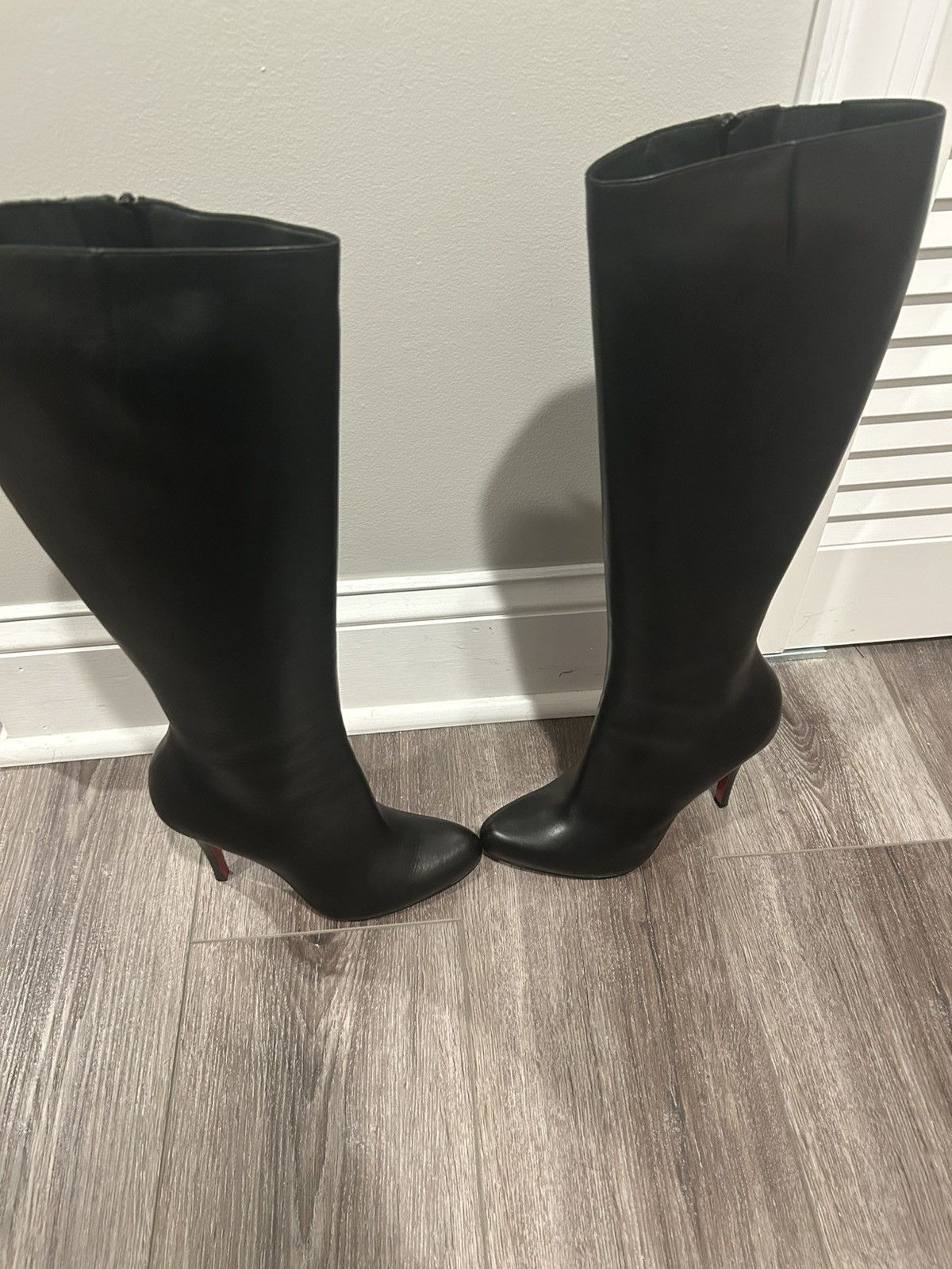 Christian Louboutin Miss Z Leather Knee-High Boots Size US 6 / IT 36 - 2 Thumbnail