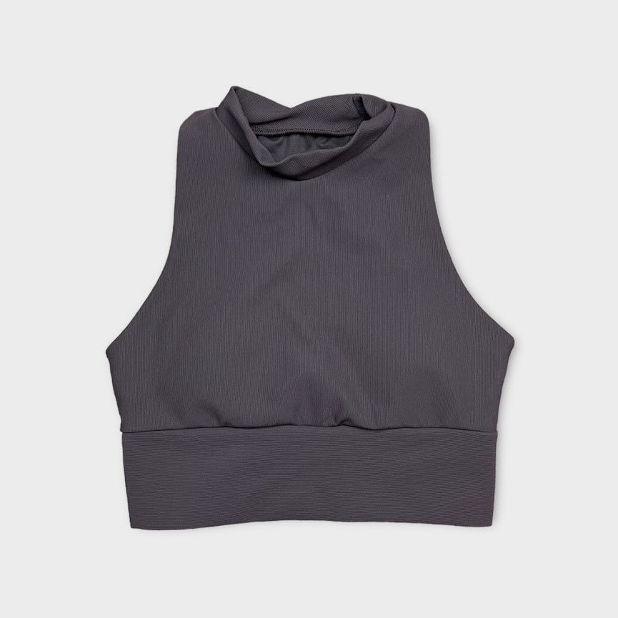 Kyodan Kyodan | Griffintown Ribbed Mock Neck Bra Top | Small Size ONE SIZE - 3 Thumbnail