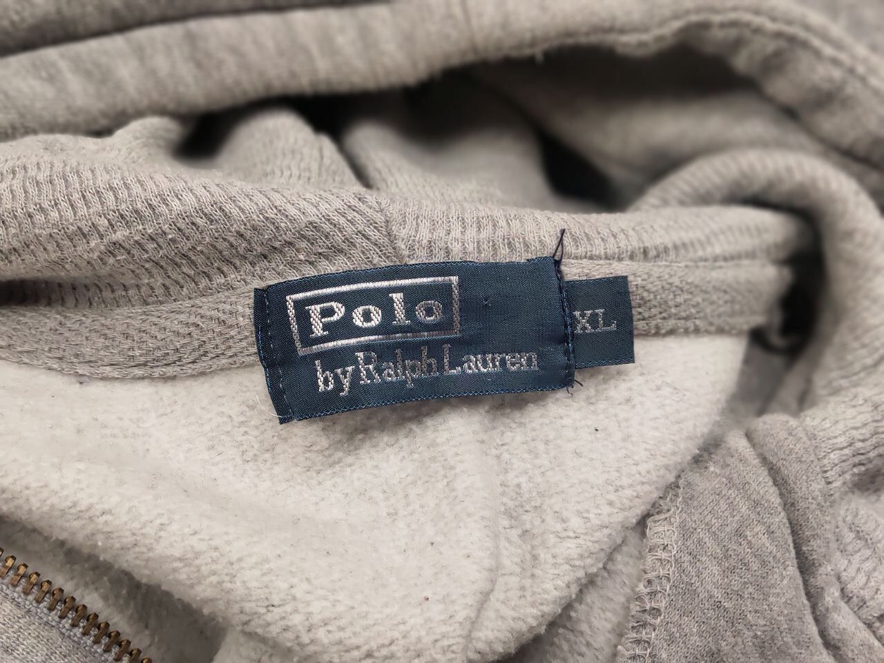Polo Ralph Lauren Vintage 90's Polo Ralph Lauren Blank Zip Hoodie Usa style Size US XL / EU 56 / 4 - 20 Thumbnail