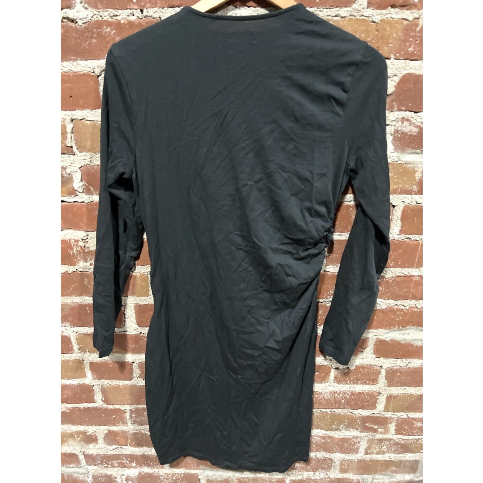 Vintage Sundance Womens Slip Dress Black Long Sleeve V-Neck Midi L Large Size L / US 10 / IT 46 - 3 Thumbnail