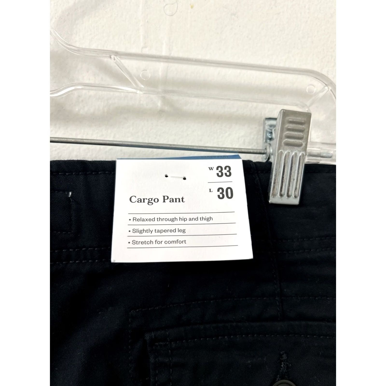 Vintage Goodfellow & Co Cargo Pants Mens 33x30 Black Relaxed Fit Tapered Leg YKK NWT Pants Mens Black 33 Regular Stretch Pocket Cargo NWT Size US 33 - 5 Thumbnail