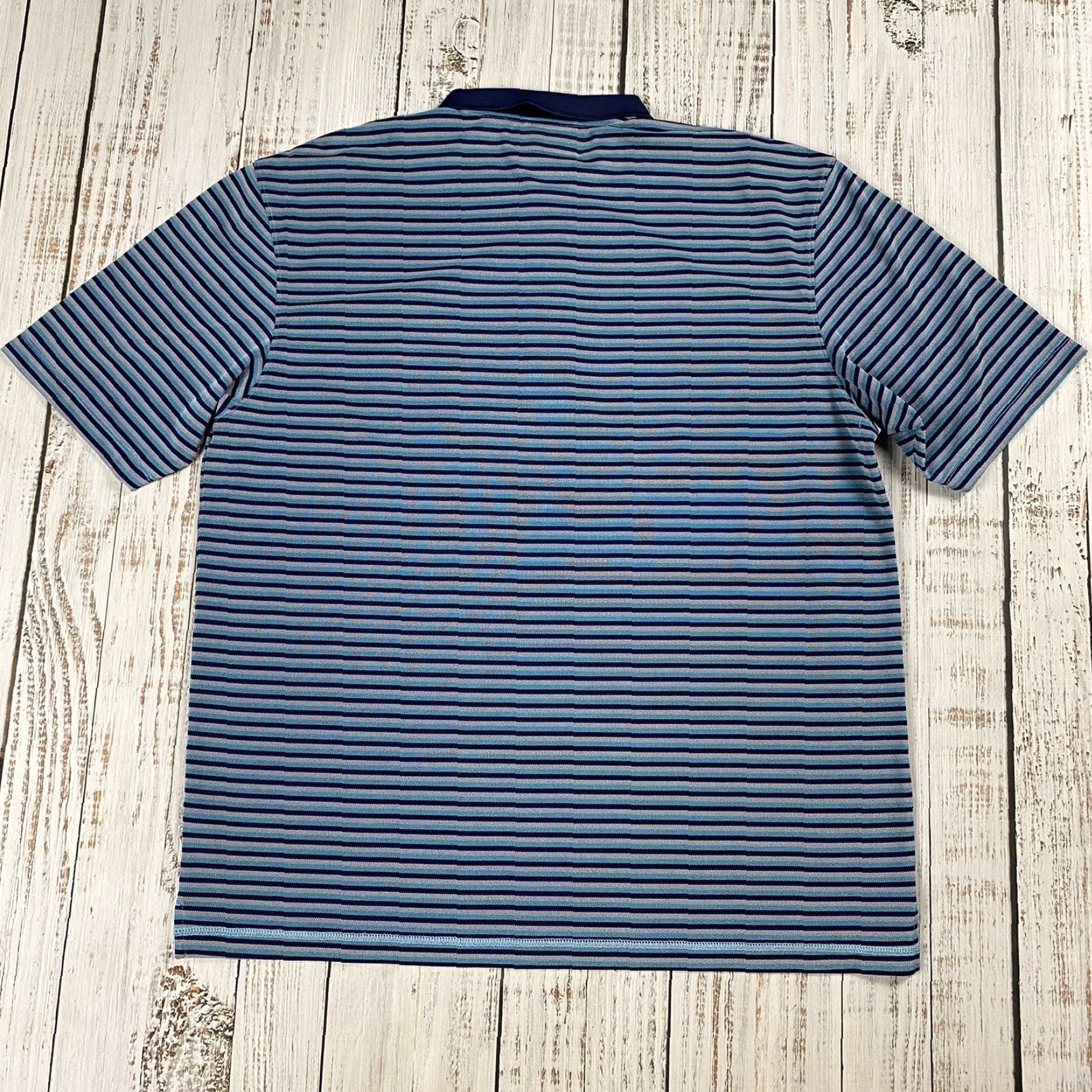 Vintage Bethpage Collection Polo Mens XL Blue Striped Golf State Park Course Black Size US XL / EU 56 / 4 - 5 Thumbnail