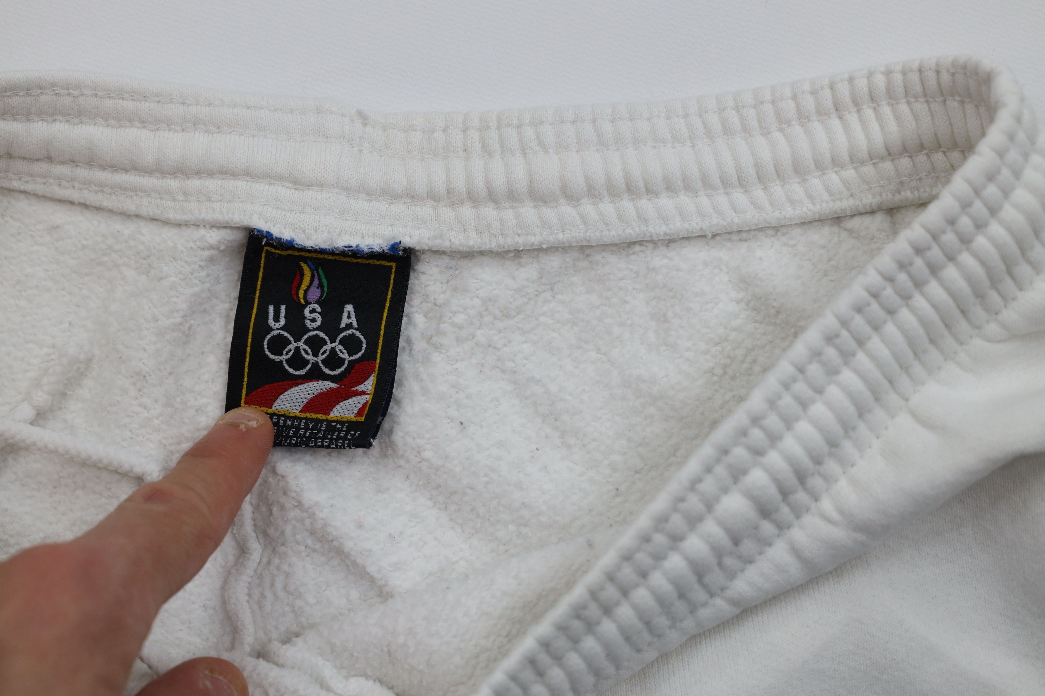 Vintage Vintage 90s USA Olympics Army Above Knee Shorts White USA Size US 34 / EU 50 - 7 Thumbnail