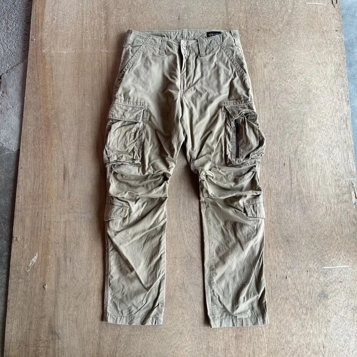 Japanese Brand BIG POCKET ALPHA INDUSTRIES TACTICAL MULTIPOCKET LOOSE CARGO Size US 33 - 3 Thumbnail