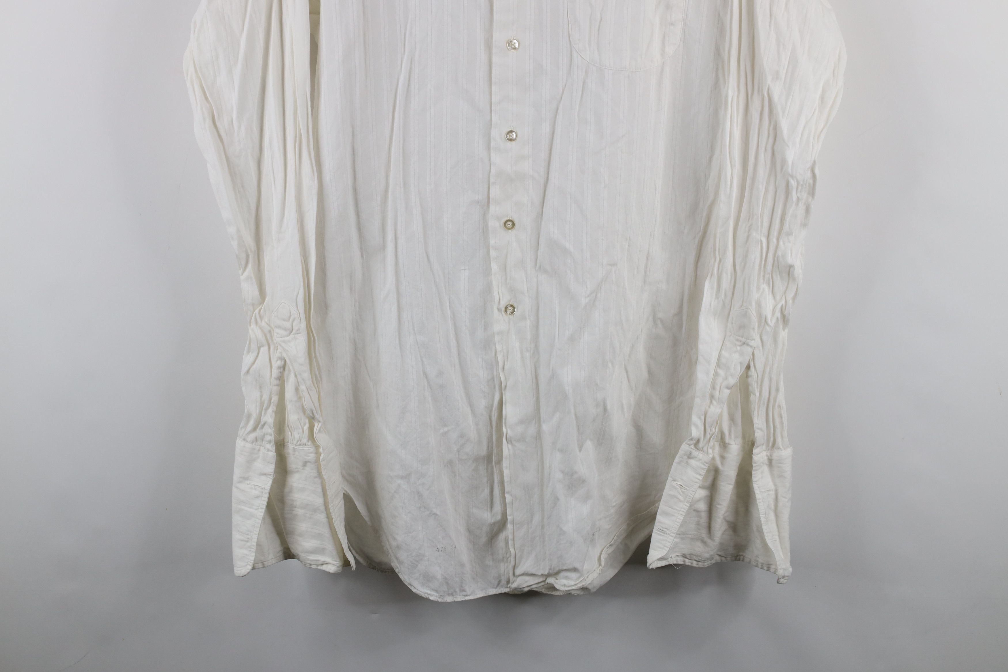 Vintage Vintage 70s Rockabilly French Cuff Button Shirt White USA Size US L / EU 52-54 / 3 - 3 Thumbnail