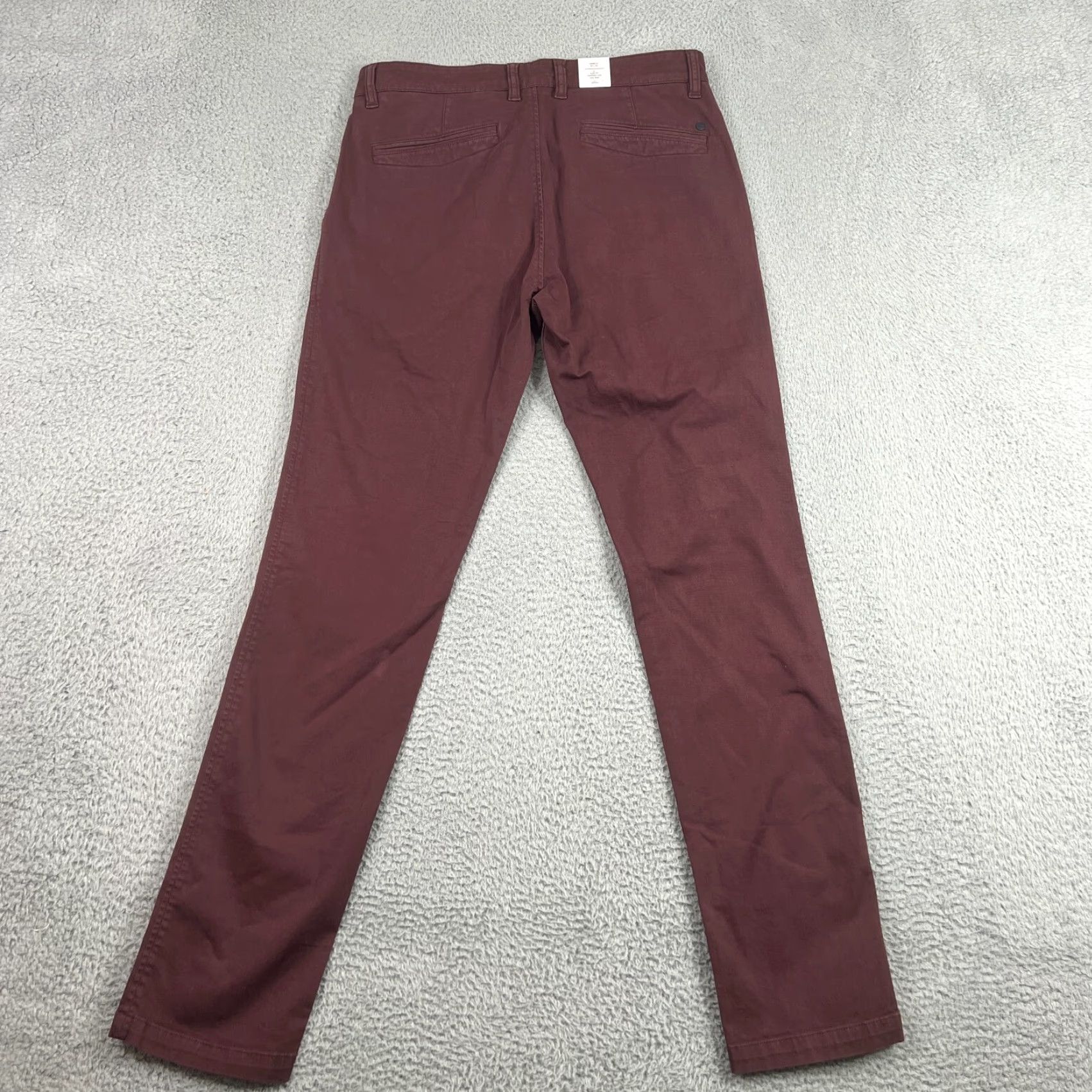Vintage NNO7 Men's Slim Tapered Chino Pants Size 30 Red Cotton Casual Formal Workwear NWT Size US 30 / EU 46 - 6 Thumbnail