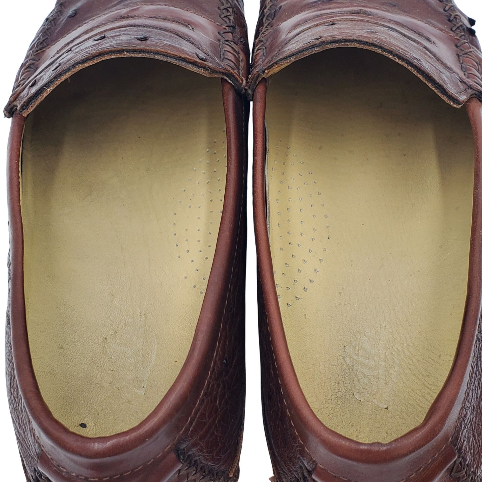 Zelli Italy Zelli Indy Men's size 10 Brown Ostrich Leather Casual Size US 10 / EU 43 - 11 Thumbnail