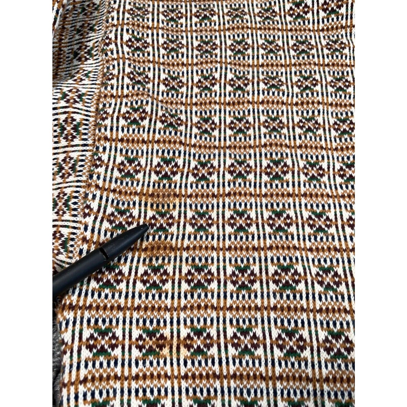 Vintage VINTAGE Geneco Geometric Pattern Sweater Adult Large Brown Chunky-Knit 90s Mens Size US L / EU 52-54 / 3 - 5 Thumbnail
