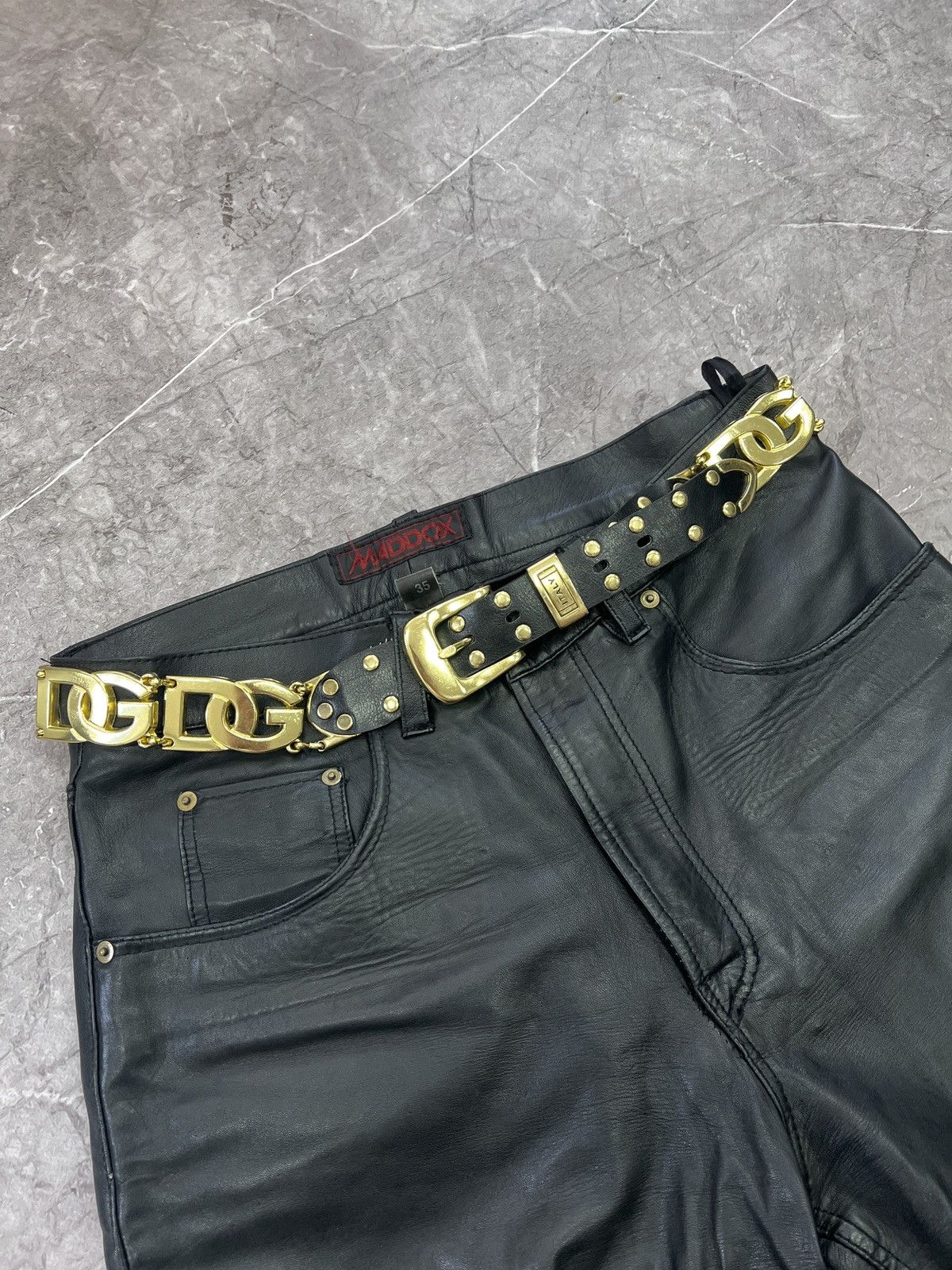 DOLCE&GABBANA Big Logo Belt Vintage y2k Vintage rare y2k big metal