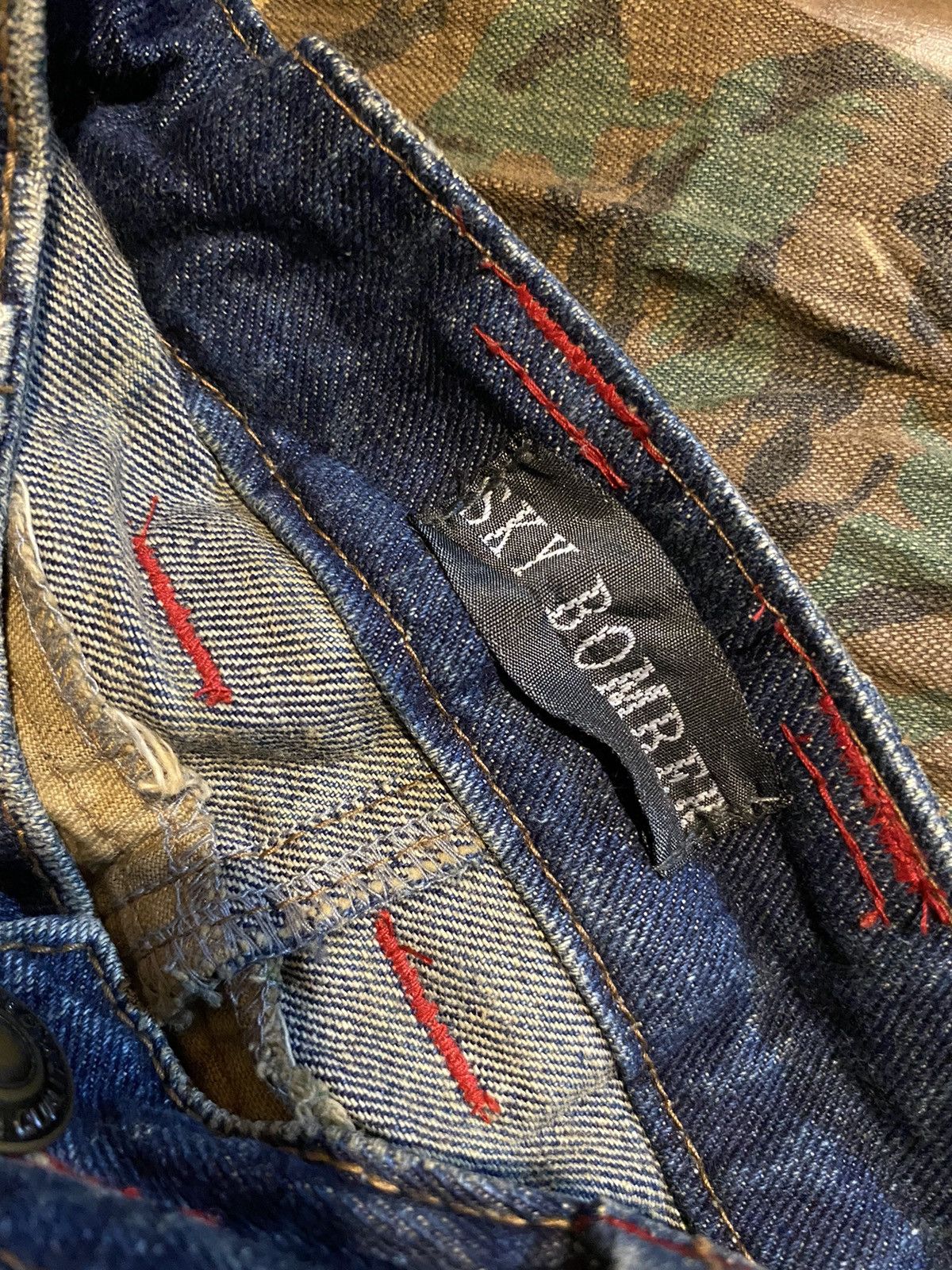 14th Addiction × 20471120 × Hysteric Glamour SKY BOMBER DENIM PANTS Size US 32 / EU 48 - 8 Thumbnail