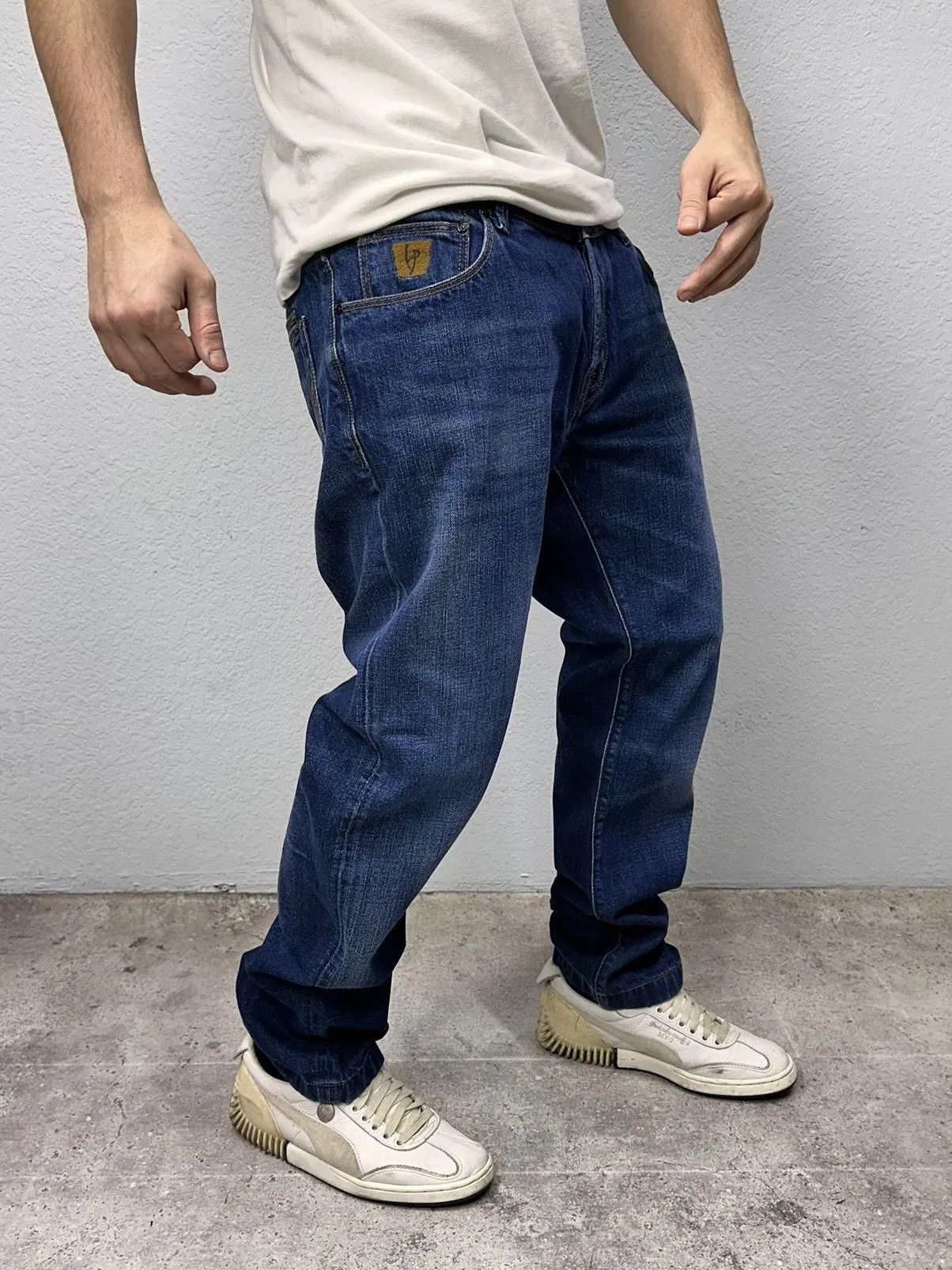 Prada Vintage Denim Blue Handpicked Jeans Baggy Casual Style Size US 35 - 1 Thumbnail