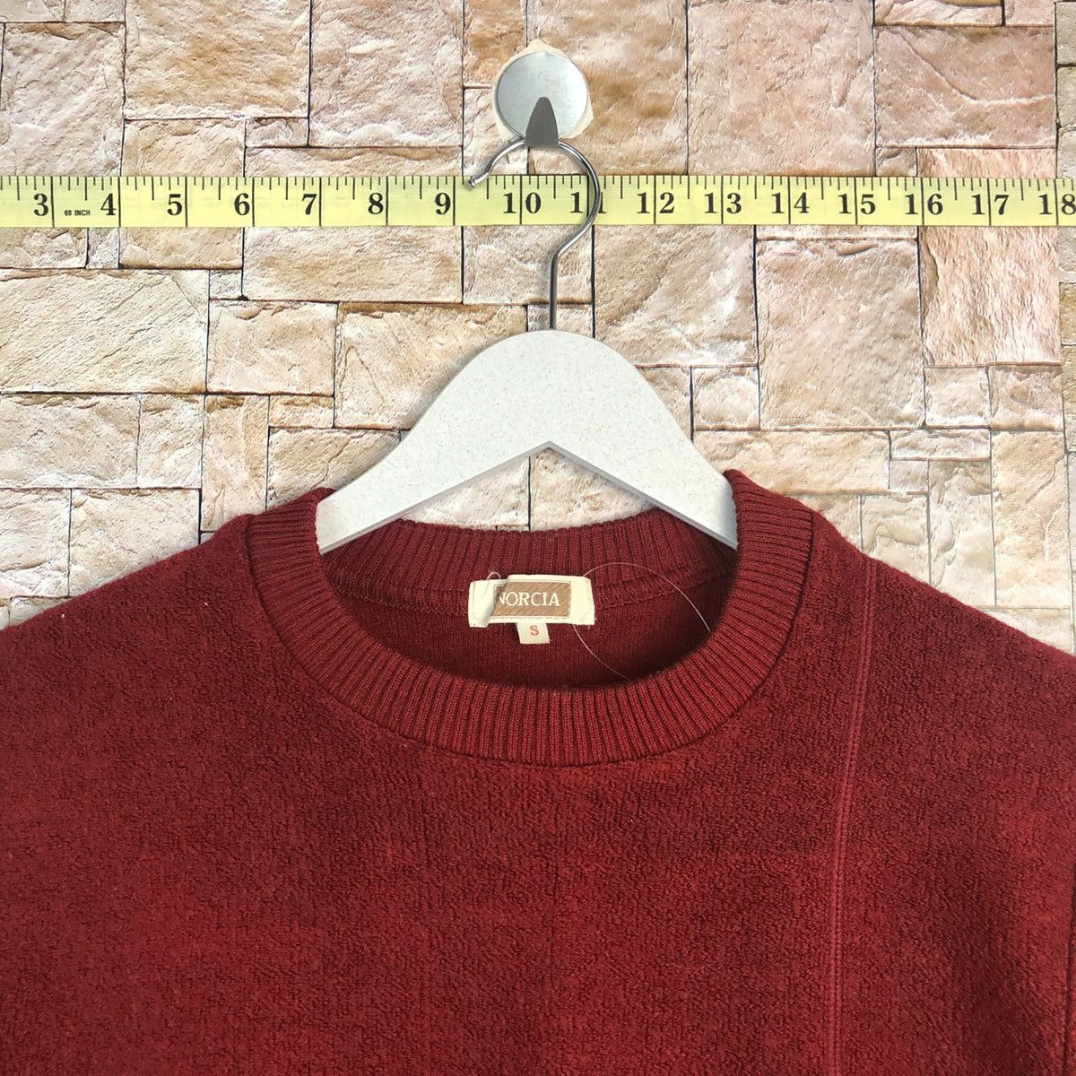 Homespun Knitwear × Japanese Brand Norcia Red vintage Sweatshirt #A900 Size US S / EU 44-46 / 1 - 4 Thumbnail