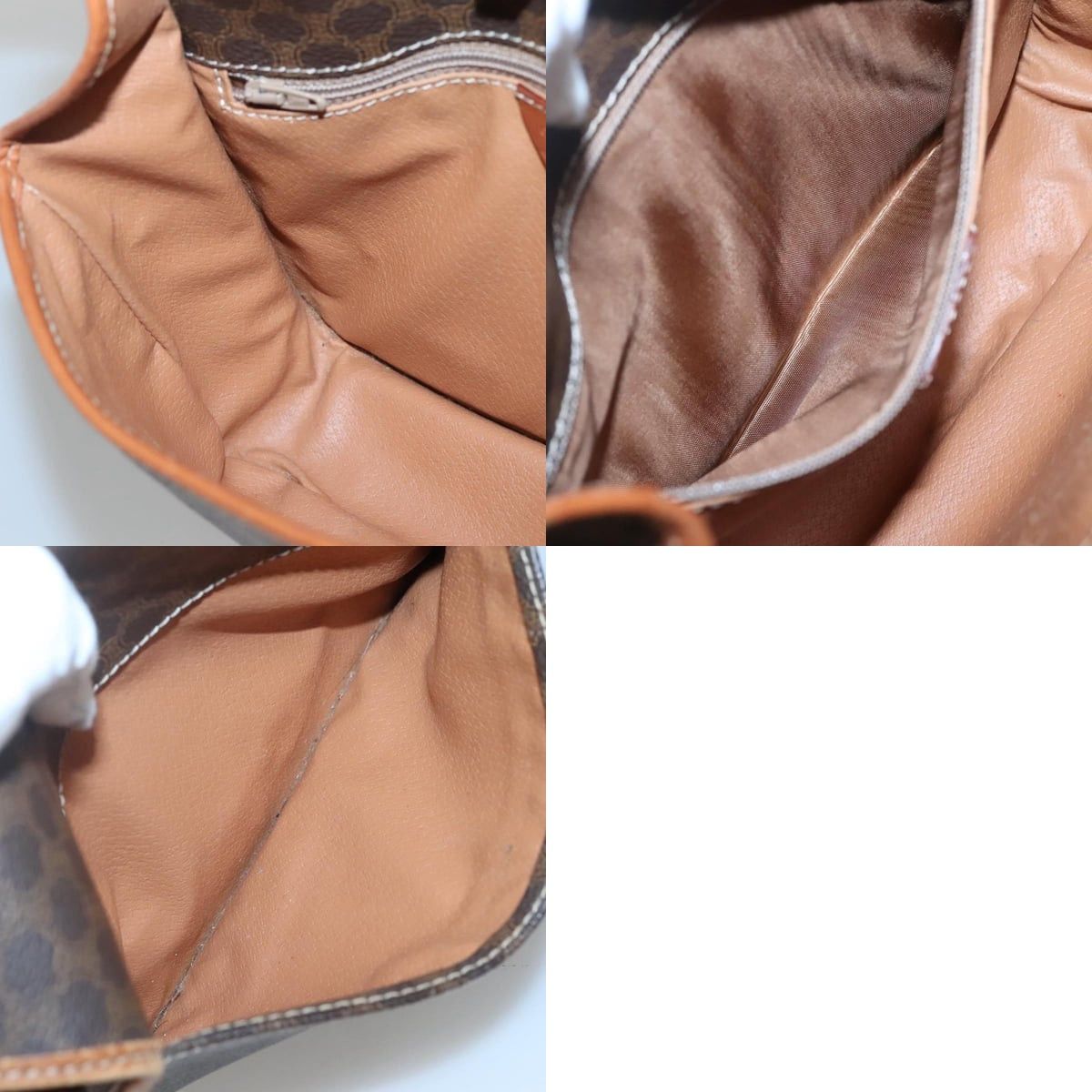 Celine CELINE Macadam Canvas Shoulder Bag Pvc Leather Brown Gold Size ONE SIZE - 12 Thumbnail