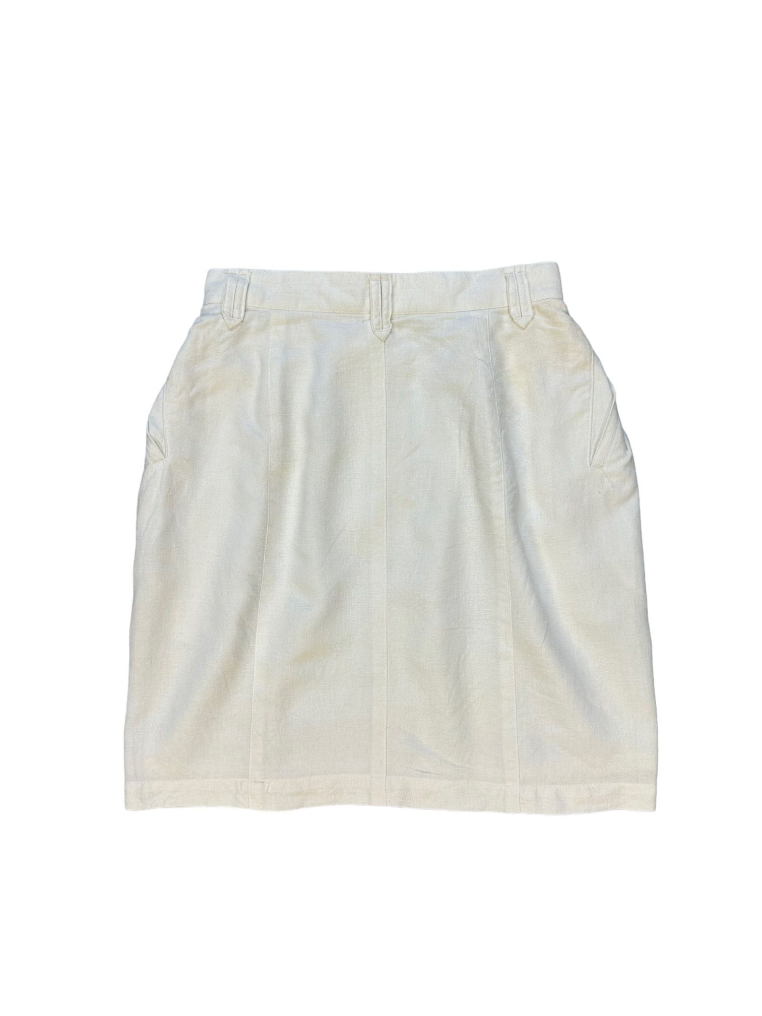 Issey Miyake 80's ISSEY MIYAKE CARE LABEL WHITE SKIRT #7911-189 Size 25" / US 0 / IT 36 - 10 Thumbnail