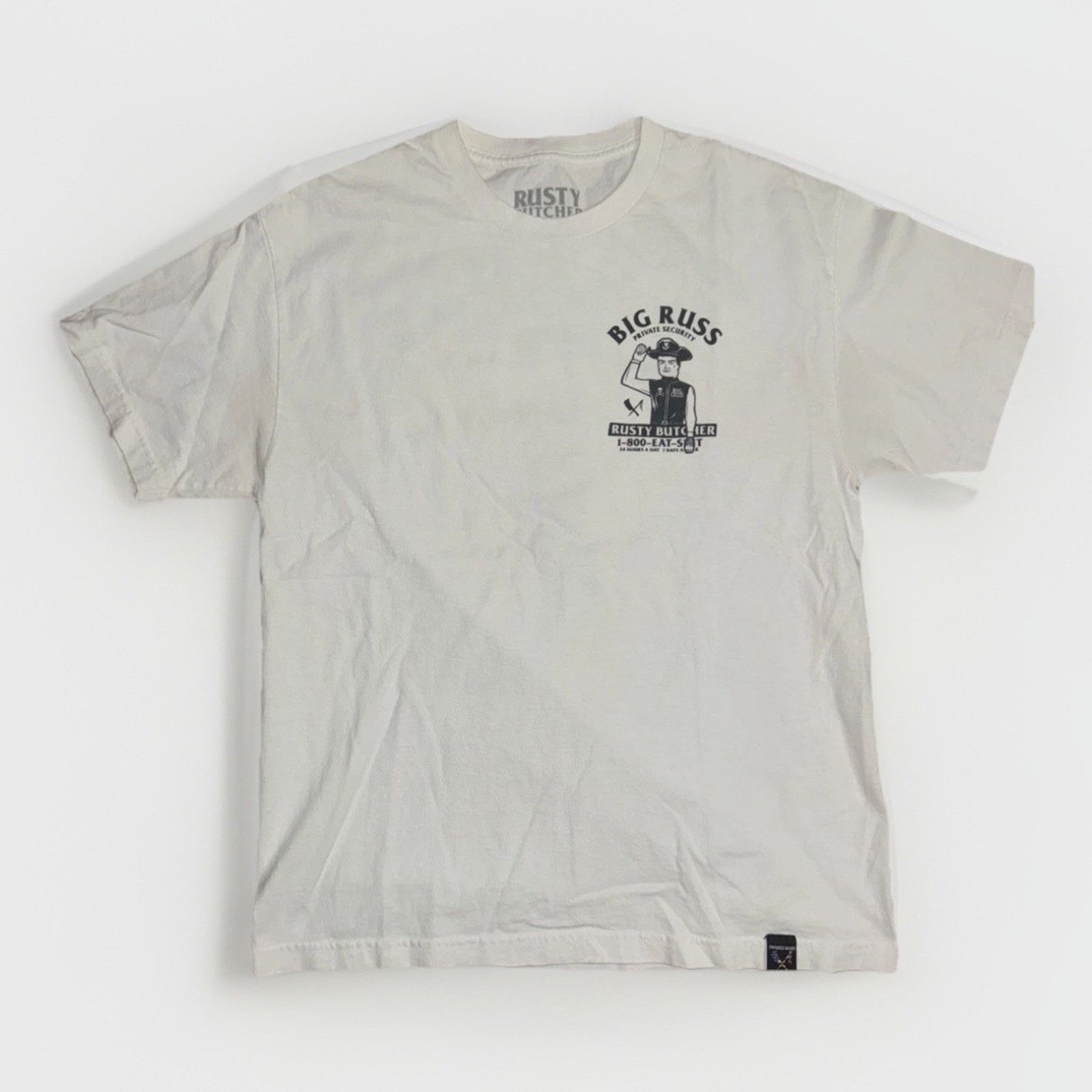 Rusty Rusty Butcher Big Russ Private Security T-Shirt L 20x28 Size US L / EU 52-54 / 3 - 3 Thumbnail