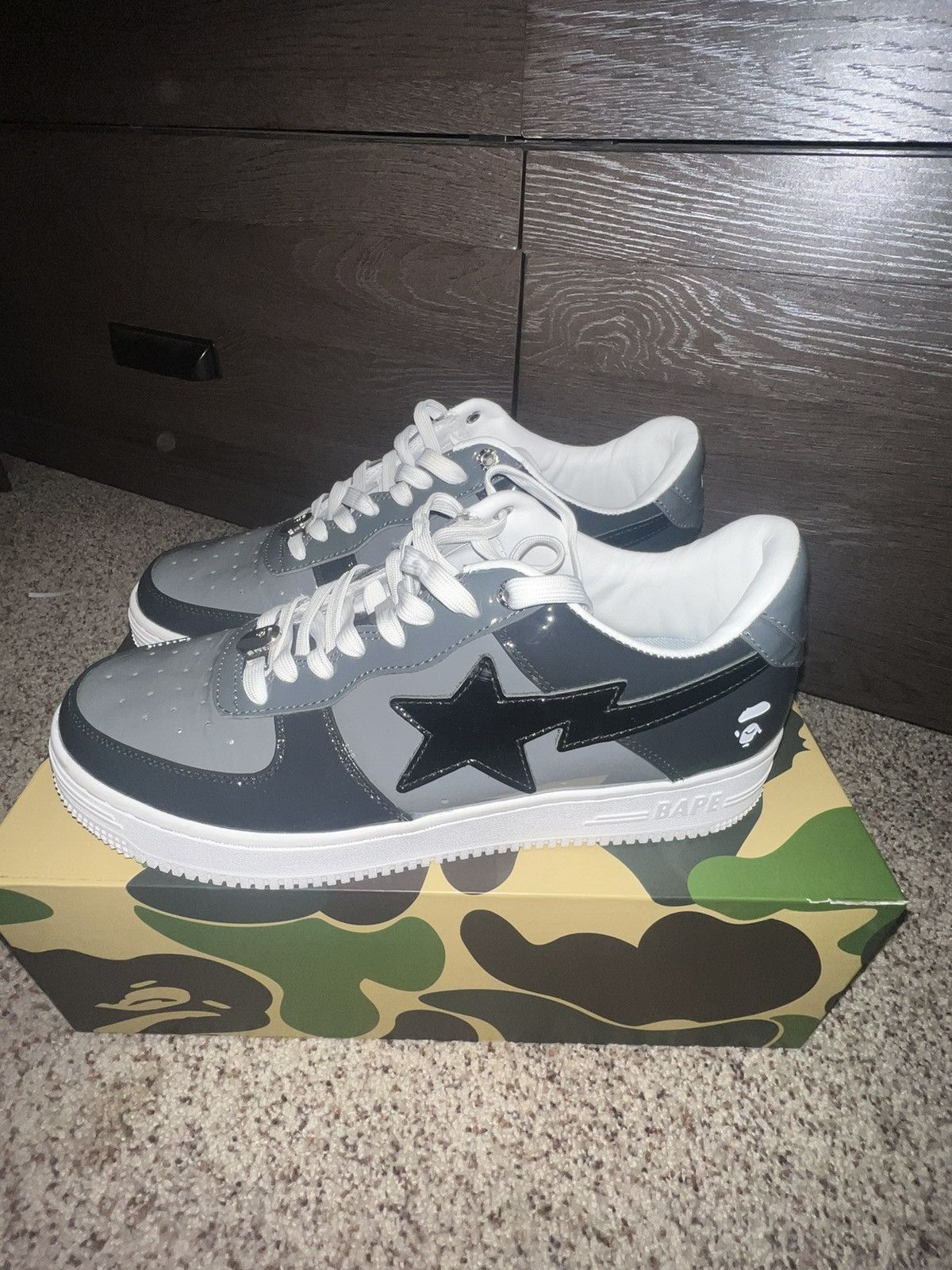 image of Bape Sta Color Camo Combo Shoes in Black, Men's (Size 10)