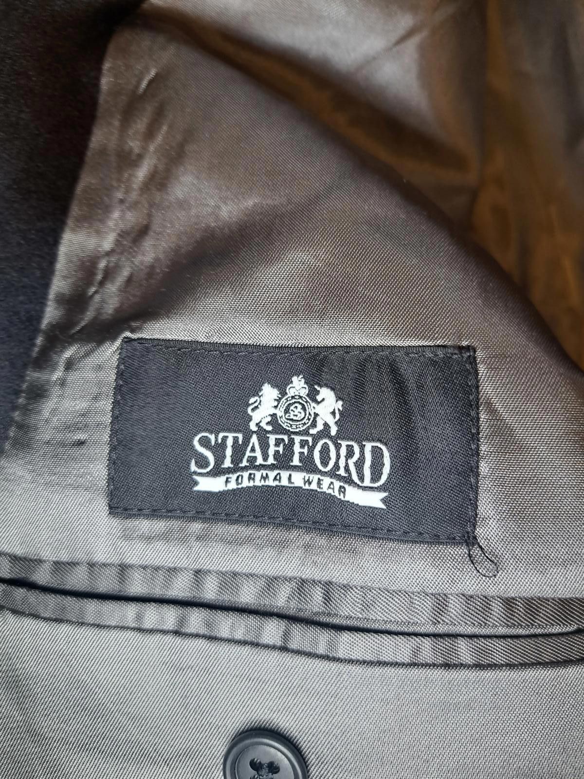 Stafford Stafford Tuxedo Jacket Mens 46L Black Virgin Wool Woolmark Size 46L - 2 Thumbnail