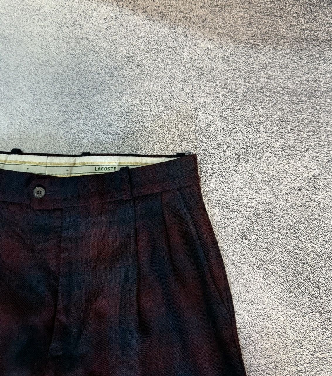 Lacoste Vintage Lacoste Pants Trousers Men Made In France Wool Plaid Size US 30 / EU 46 - 24 Thumbnail